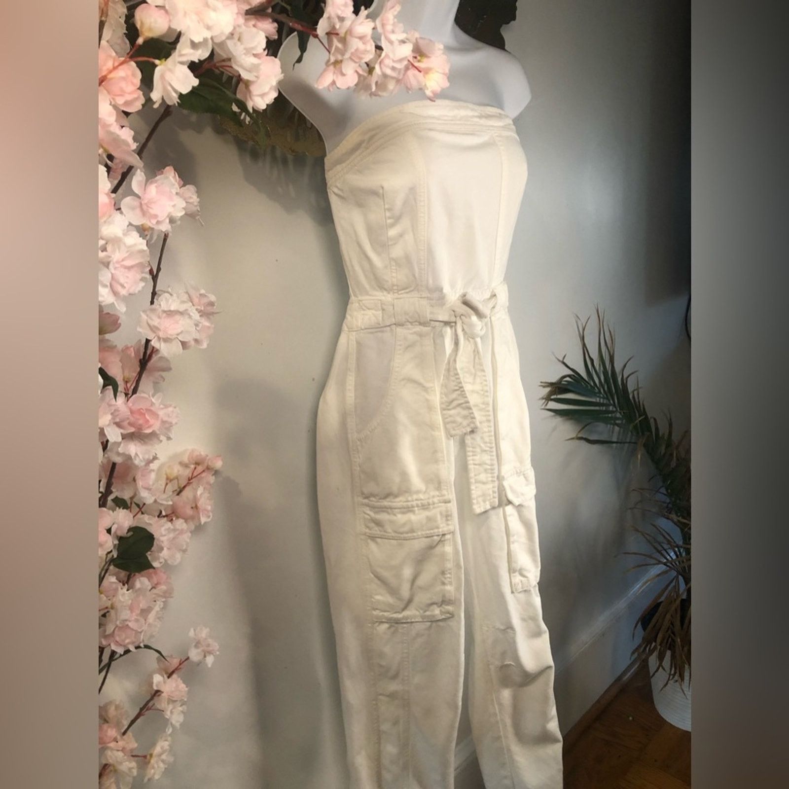Free People Cargo Strapless white Romper belted Free people. Size 26" / US 2 / IT 38 - 5 Thumbnail
