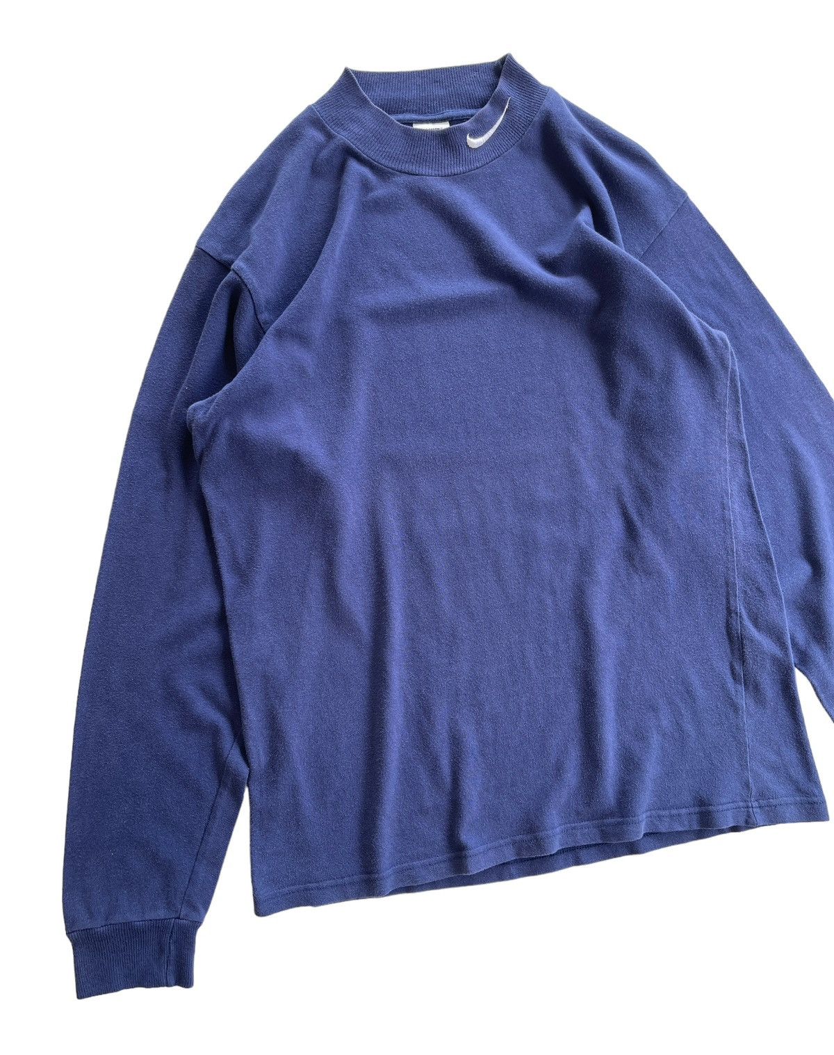 Nike Vintage 90s Nike Mock Neck Oversized Longsleeve Shirt Size US S / EU 44-46 / 1 - 3 Thumbnail
