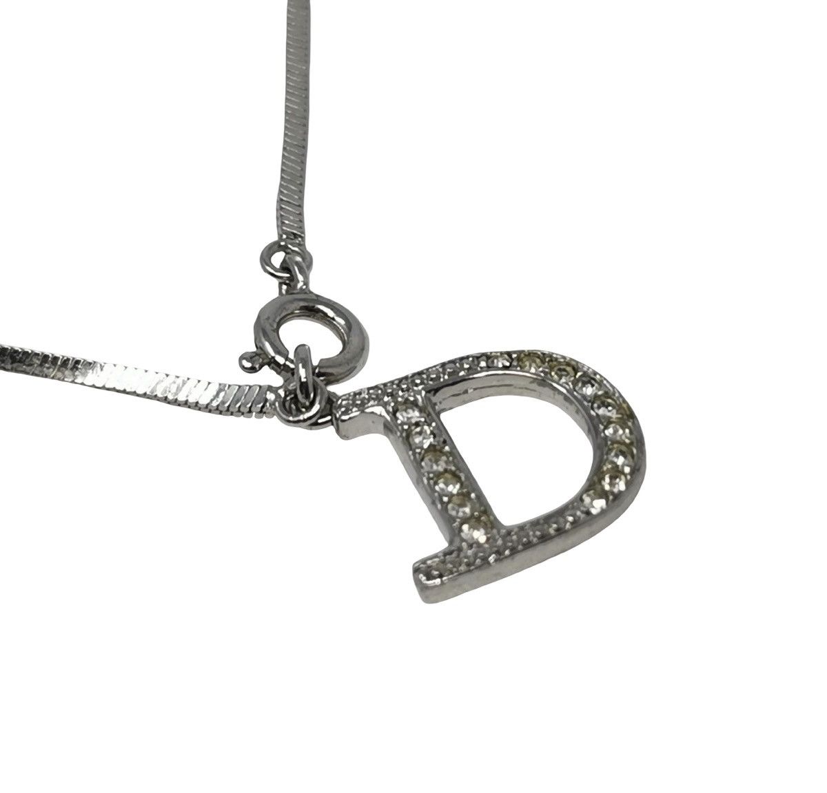 Dior Archival Christian Dior Rhinestone "D" Logo Bracelet Silver Size ONE SIZE - 3 Thumbnail