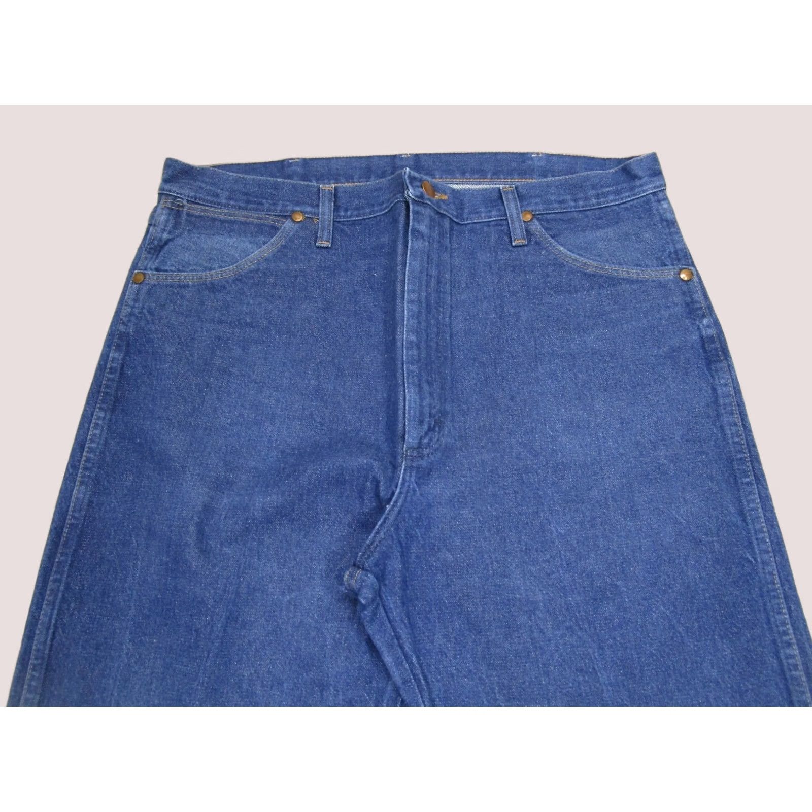 Wrangler Wrangler Jeans Men 38x34 Blue Cowboy Cut Original Fit Western Pants Dark Wash Jeans Regular Rise Mens 5-Pocket Denim Logo Wrangler Cowboy Cut 13MWZ Size US 38 / EU 54 - 1 Thumbnail