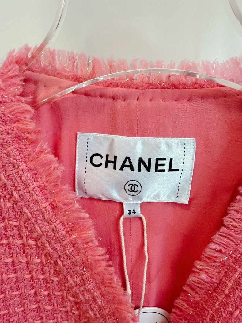 Chanel Chanel 20A watermelon red coat Size XXS / US 00 / IT 34 - 3 Thumbnail