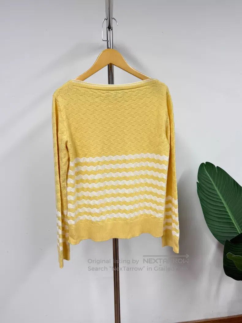 Loro Piana Loro Piana King's Gift Series Yellow and White Striped Kni Size XS / US 0-2 / IT 36-38 - 2 Thumbnail