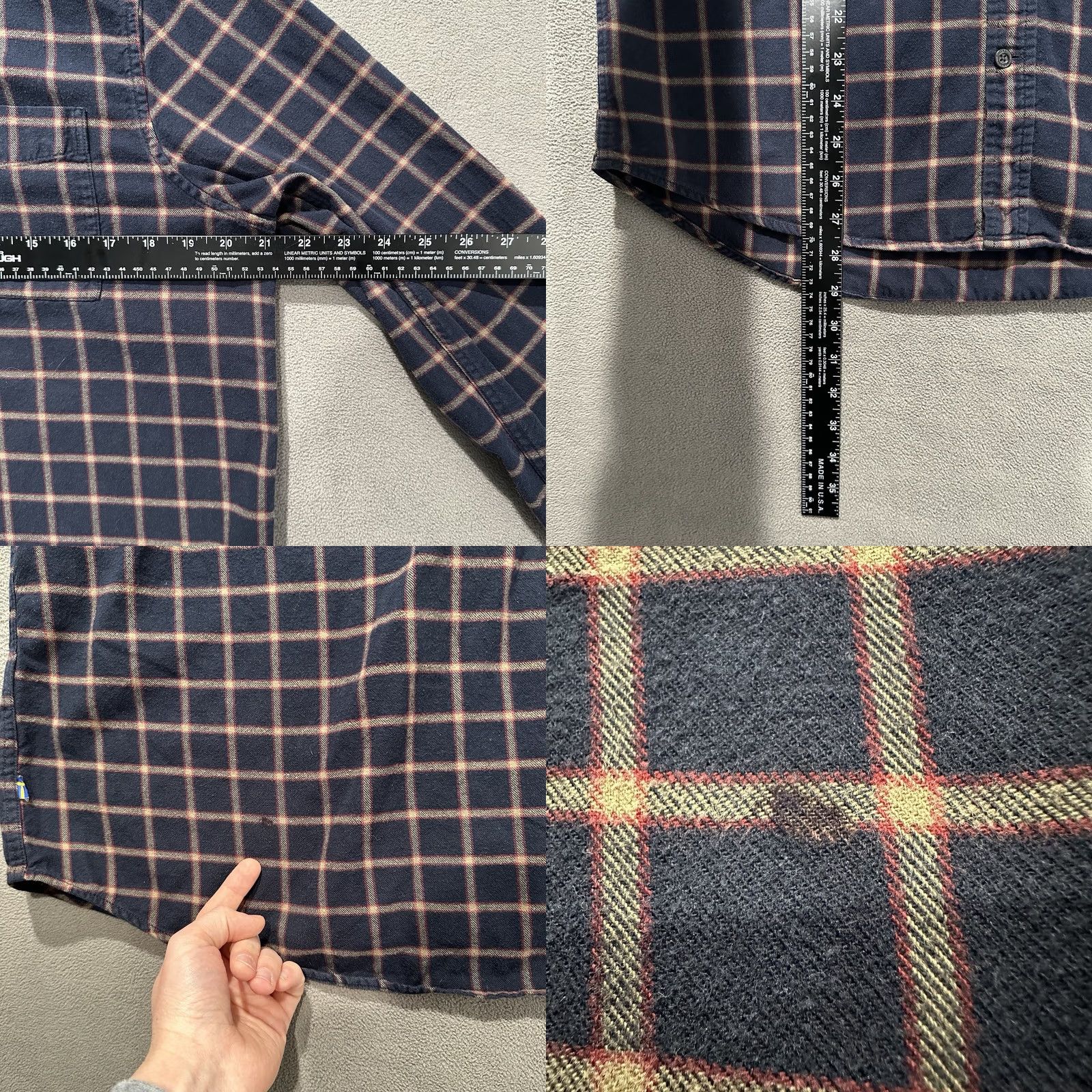 Vintage Fjallraven Shirt Medium Regular Fit Blue Plaid Button Down Flannel Mens Size US M / EU 48-50 / 2 - 8 Thumbnail