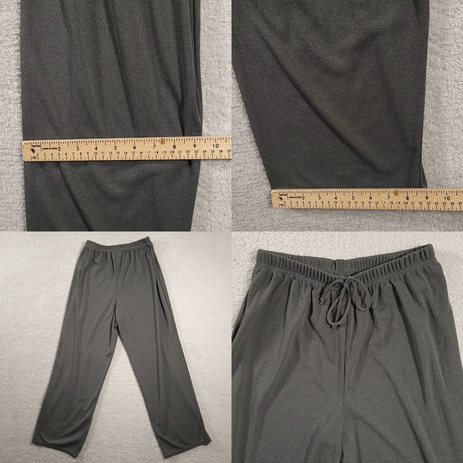 Lee Vintage Kathie Lee Collection Womens Sz L Pull-On Casual Dress Pants Gray Size 36" / US 14 / IT 50 - 8 Thumbnail