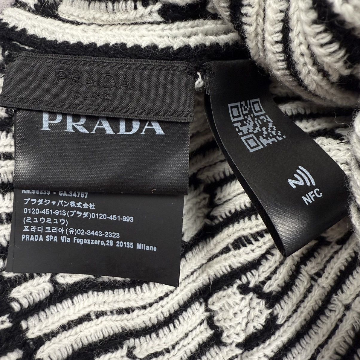 Prada Prada logo-triangle ribbed-knit beanie Size ONE SIZE - 4 Thumbnail