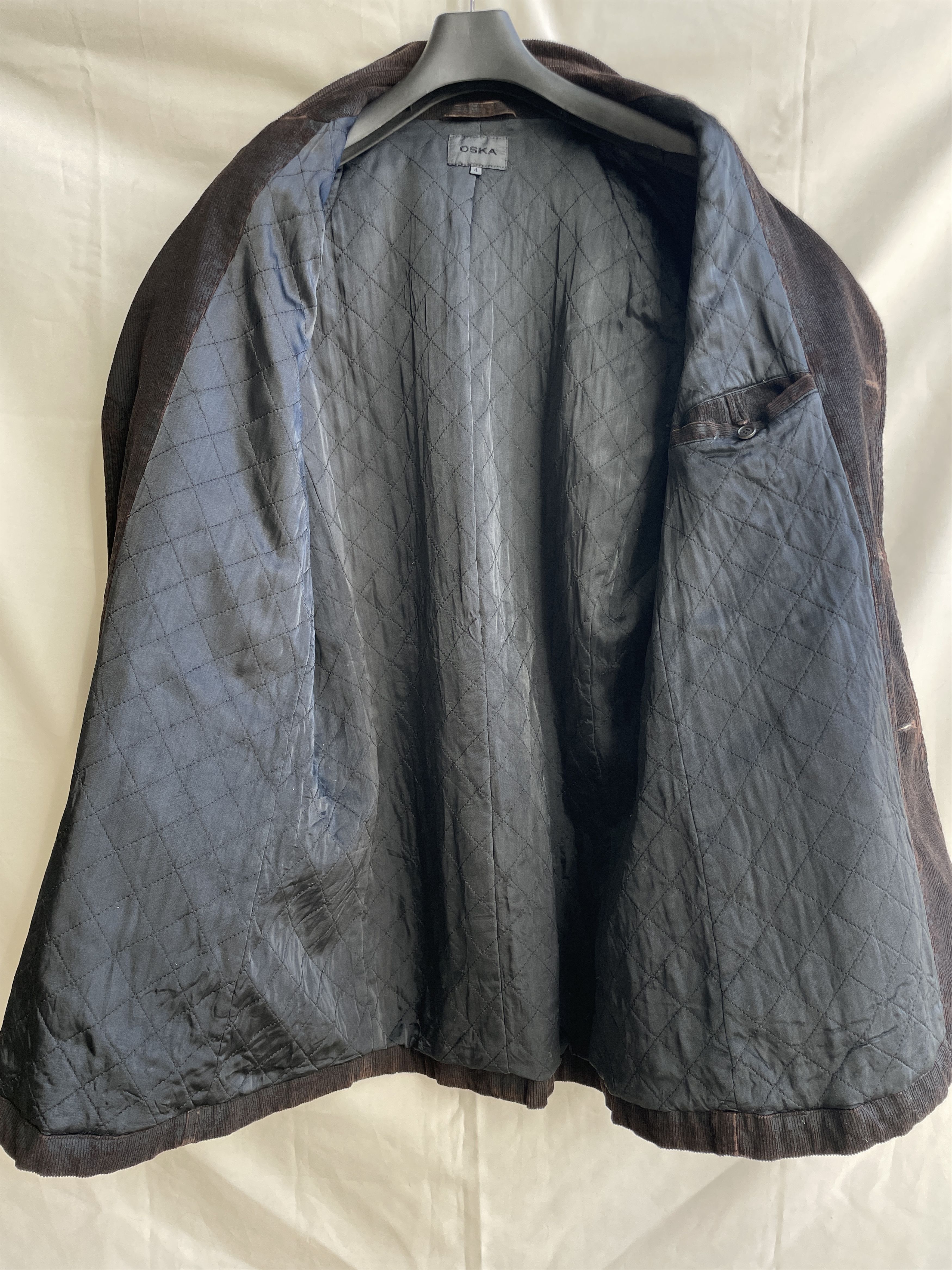 Other Vintage OSKA Rubberized Corduroy Burgundy Brown Coat Size US XL / EU 56 / 4 - 3 Thumbnail