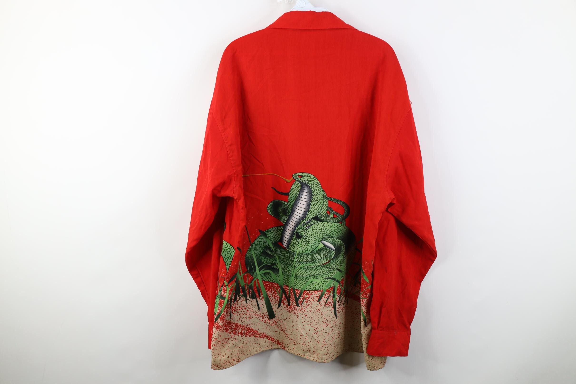 Vintage Vintage 90s Y2K Streetwear Cobra Snake All Over Print Shirt Size US L / EU 52-54 / 3 - 17 Thumbnail