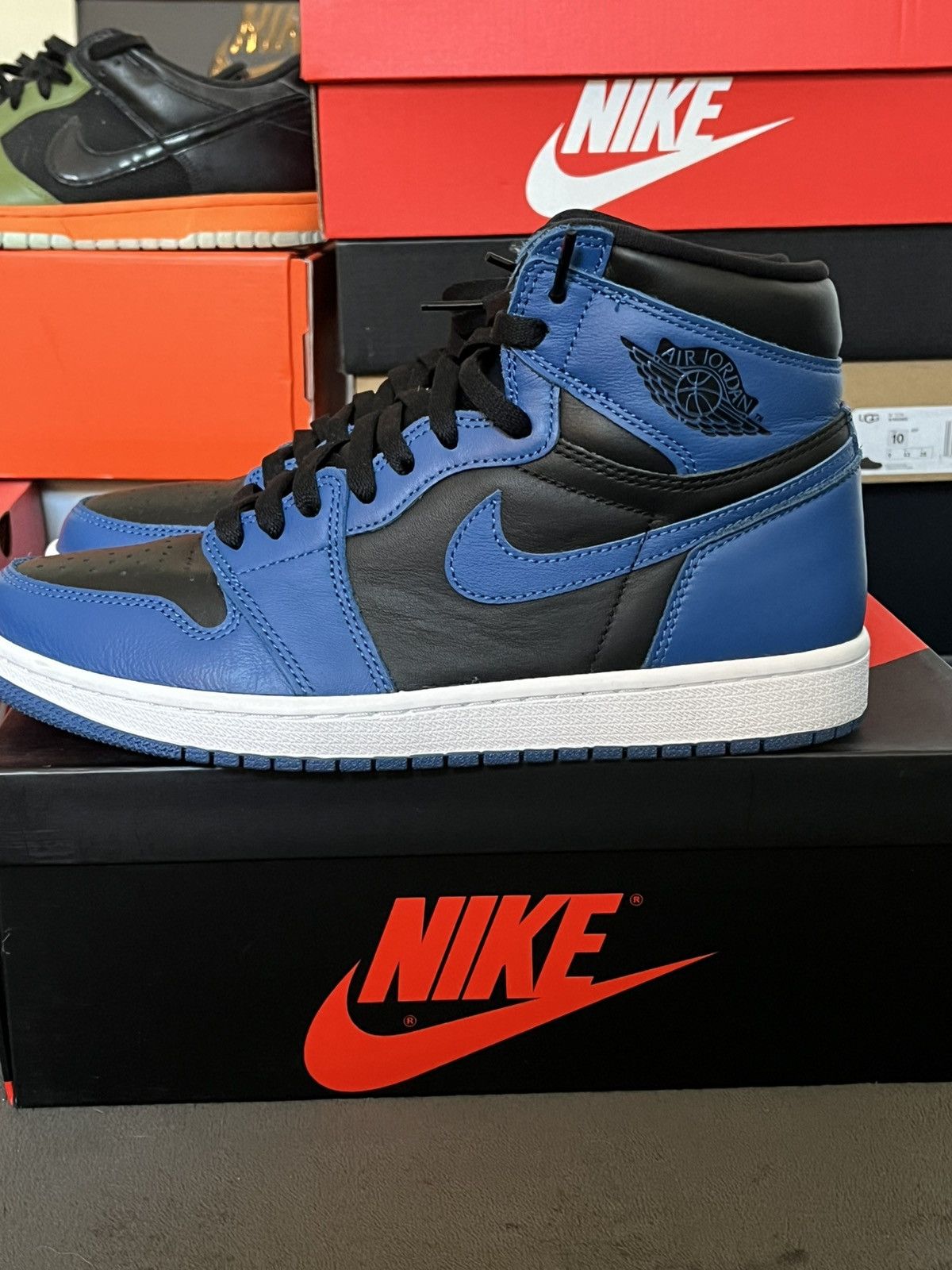 Jordan Brand × Nike Air Jordan 1 Retro High OG Marina Blue/Black-white Size US 9.5 / EU 42-43 - 1 Thumbnail