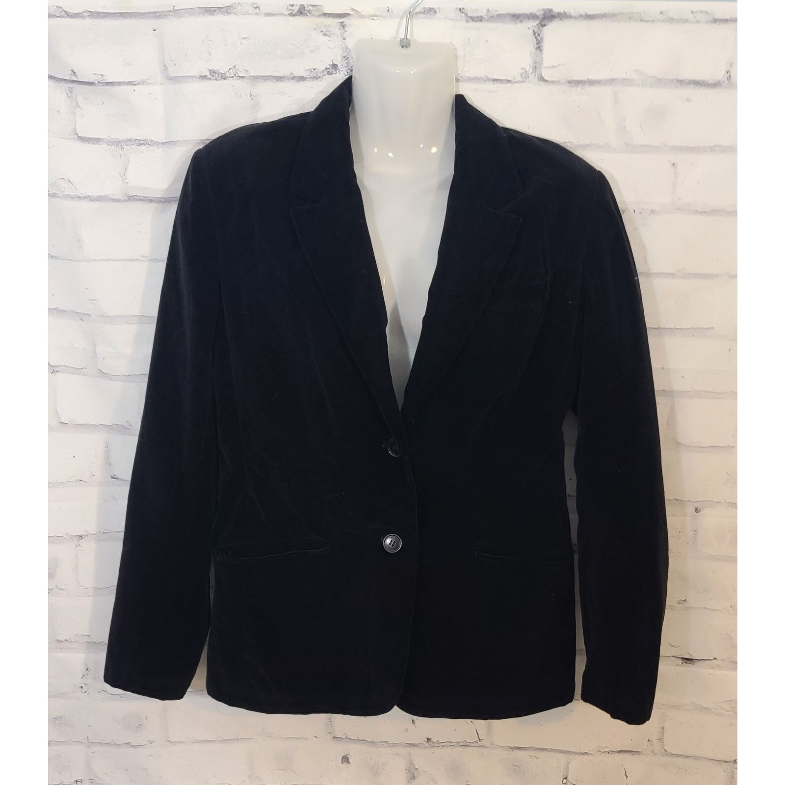 Other Vintage Women's Black Velvet Blazer, Small Size S / US 4 / IT 40 - 1 Thumbnail