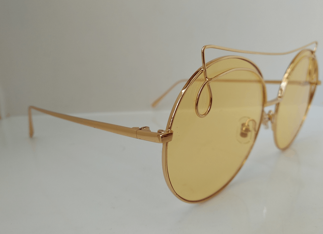 Other Mod Diva Gold Round Sunglasses Frame PIN UP GIRL Size ONE SIZE - 2 Thumbnail