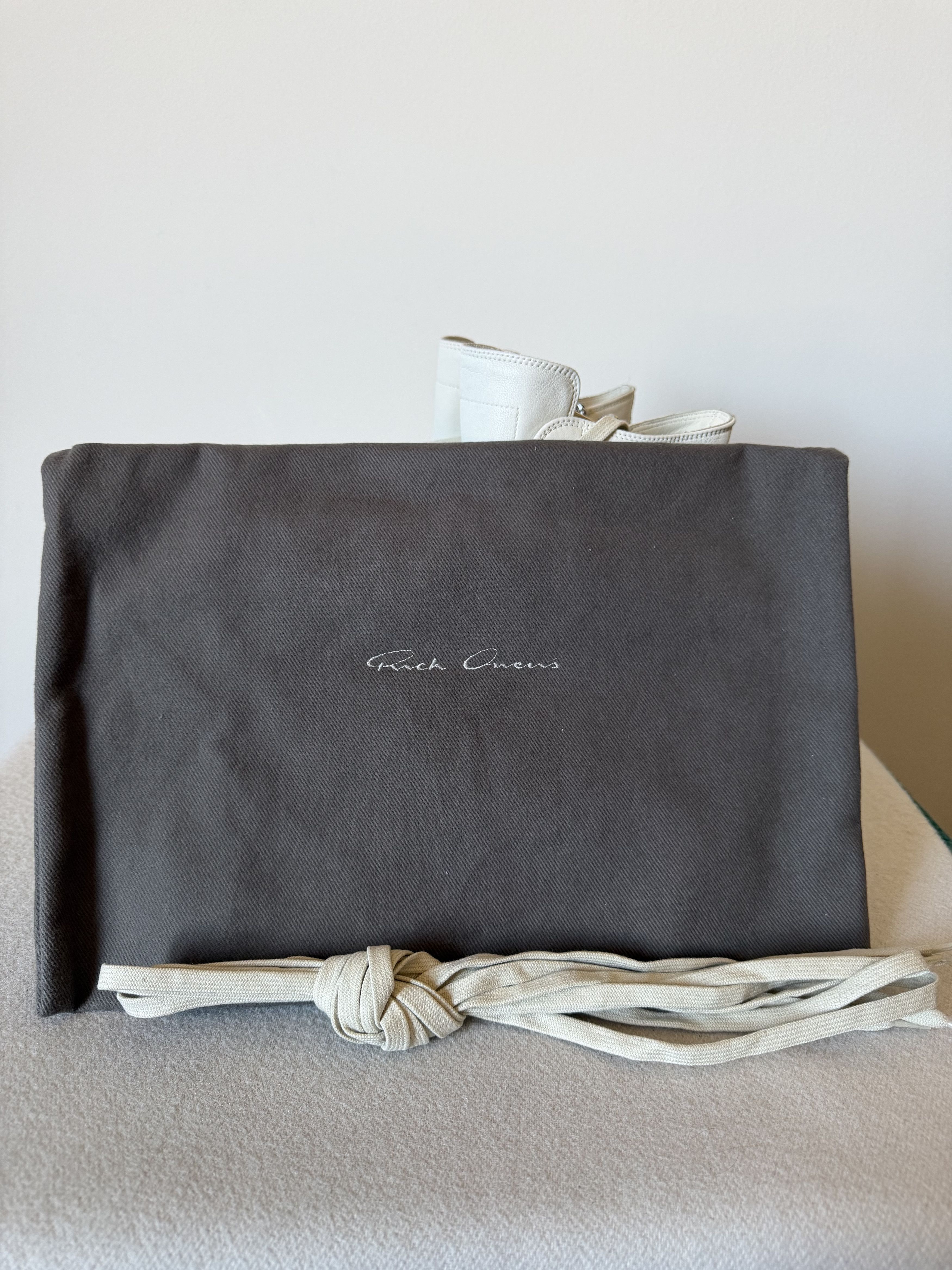 Rick Owens Rick Owens Mega Bumper Ramones in Milk White Leather Size US 11 / EU 44 - 7 Thumbnail