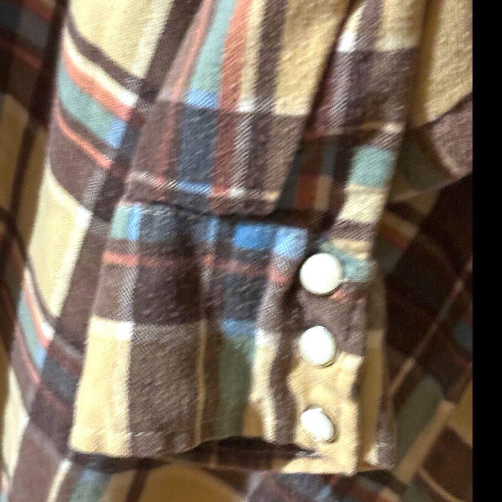 Designer Vtg Buffalo Bill Western Pearl Snap Brown Flannel Shirt M Size US M / EU 48-50 / 2 - 4 Thumbnail