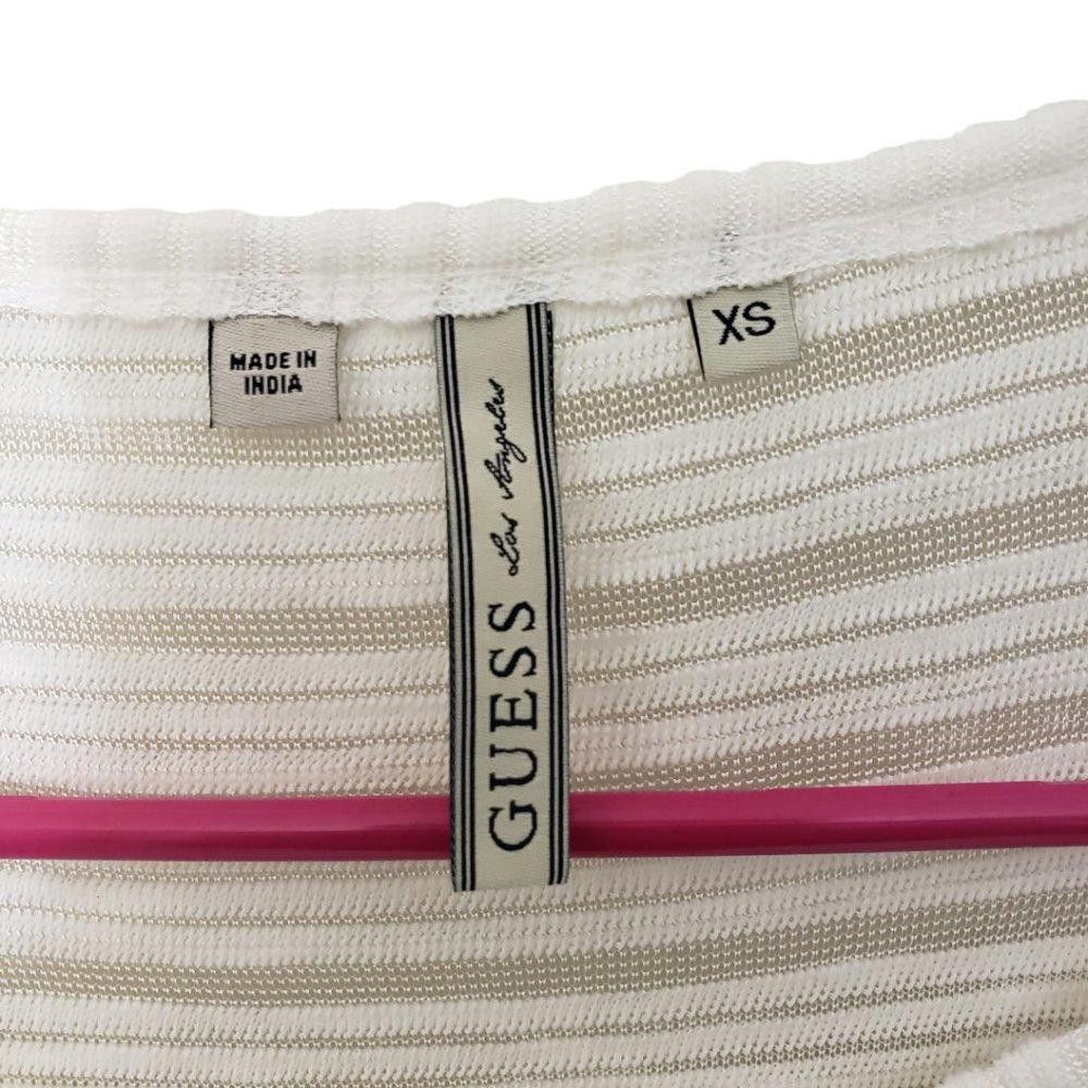 Designer CT1363 Ladies White Guess Long sleeve T shirt XS Size XS / US 0-2 / IT 36-38 - 2 Thumbnail