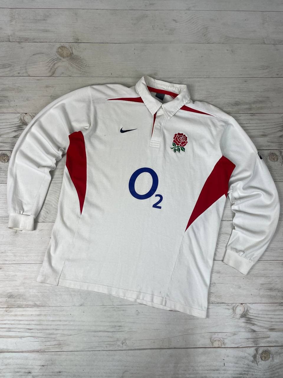 Nike Vintage Nike England Rugby 2003 2005 Rugby Long Sleeve Shirt Size US XXL / EU 58 / 5 - 1 Thumbnail