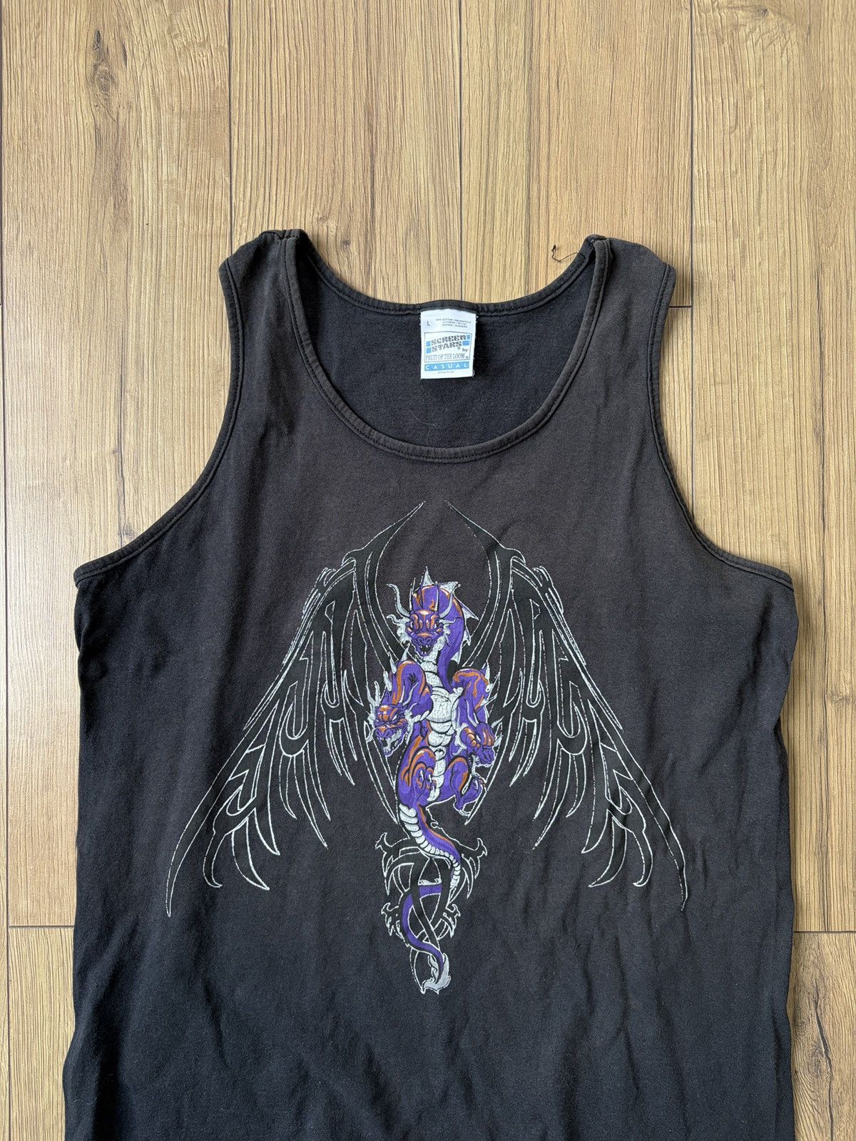 Vintage 80’s Dragons Fantasy Tribal Vintage Tank Top Size US L / EU 52-54 / 3 - 2 Thumbnail