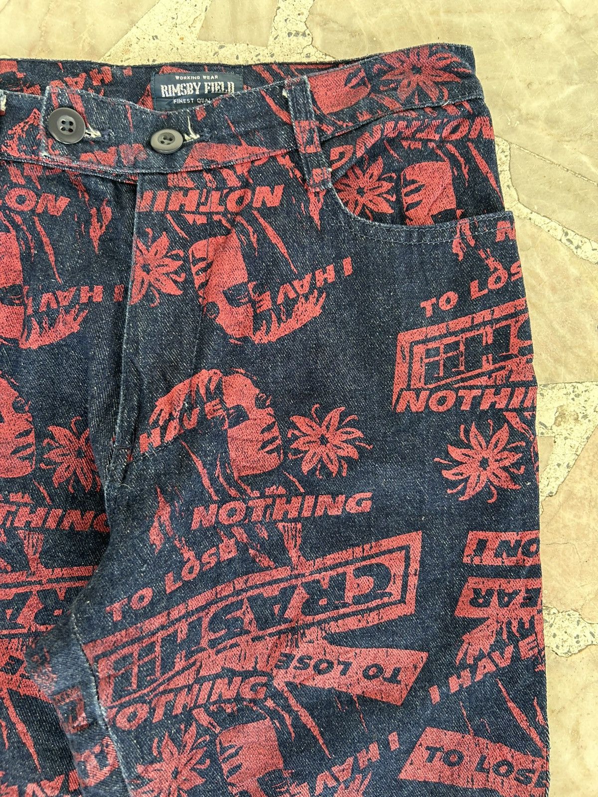 Hysteric Glamour Overprint I have Nothing Denim Size US 28 / EU 44 - 6 Thumbnail