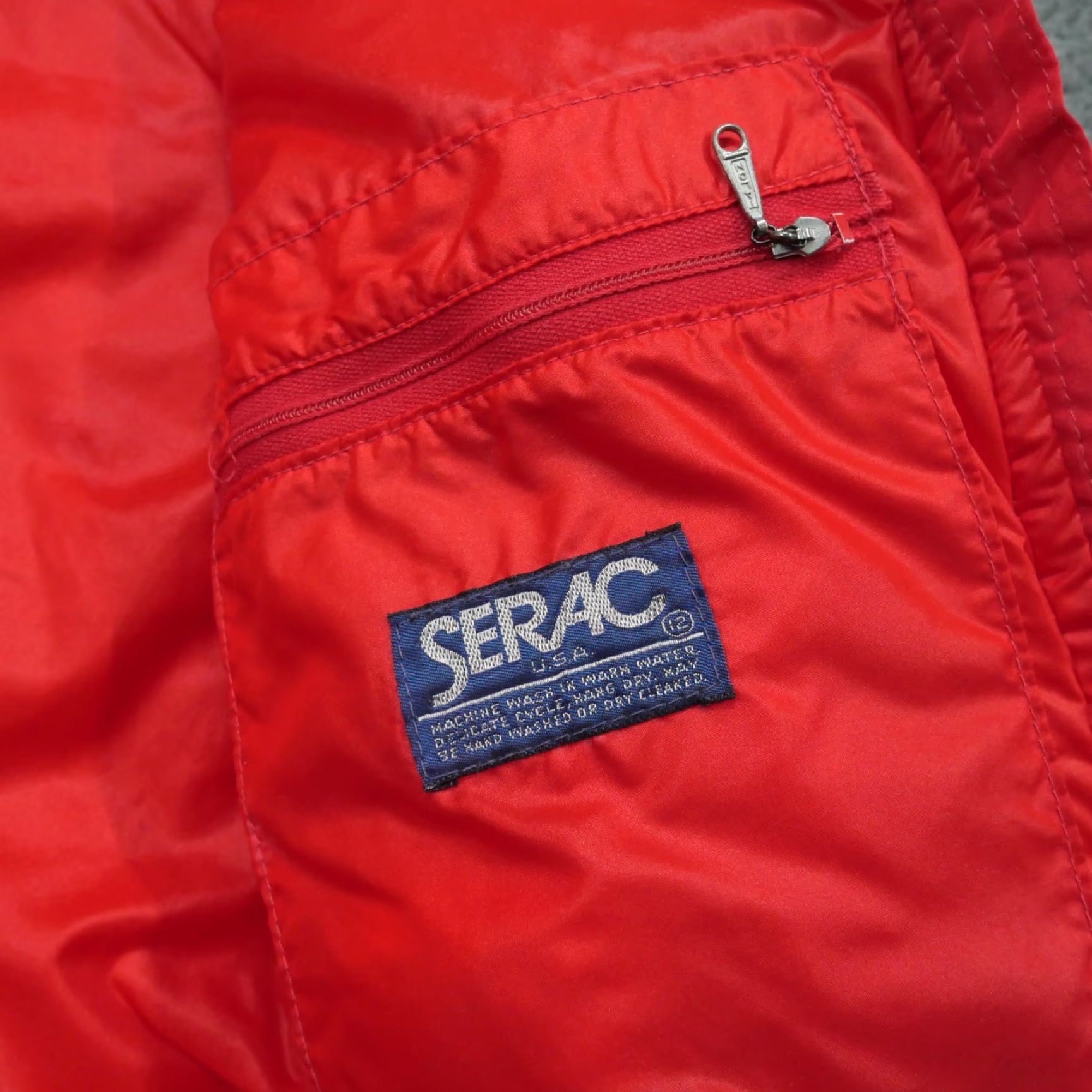 Vintage VINTAGE Serac Jacket Womens 10 Red Puffer Quilted Cropped 80s Windbreaker Short Zip Regular Size 10 Womens Red 80s Jacket Size L / US 10 / IT 46 - 6 Thumbnail