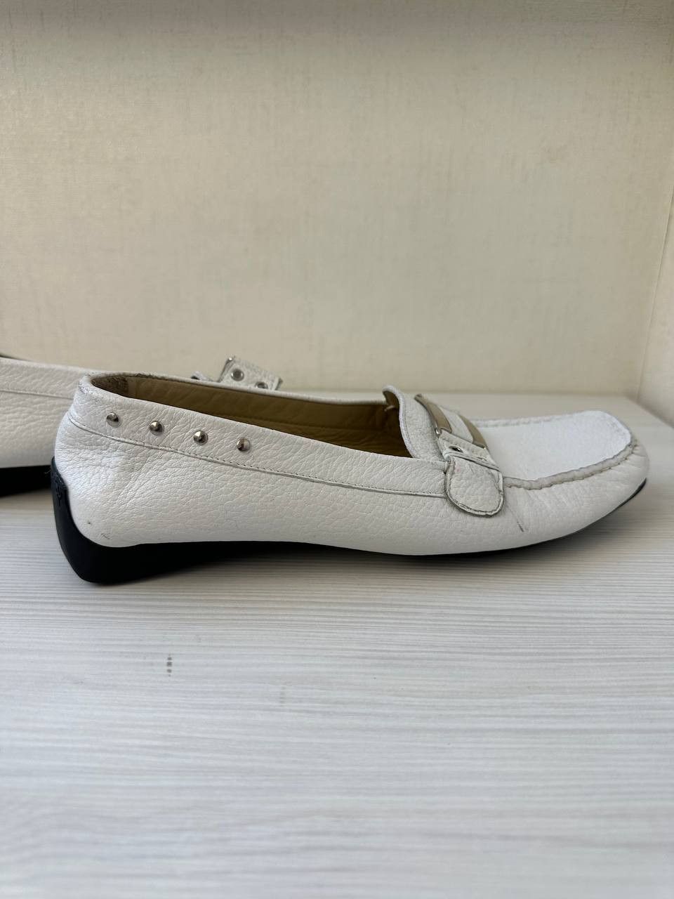 Russell & Bromley × Stuart Weitzman × Vintage Stuart Weitzman for Russell & Bromley Leather Loafers Buckle Size US 9.5 / IT 39.5 - 4 Thumbnail