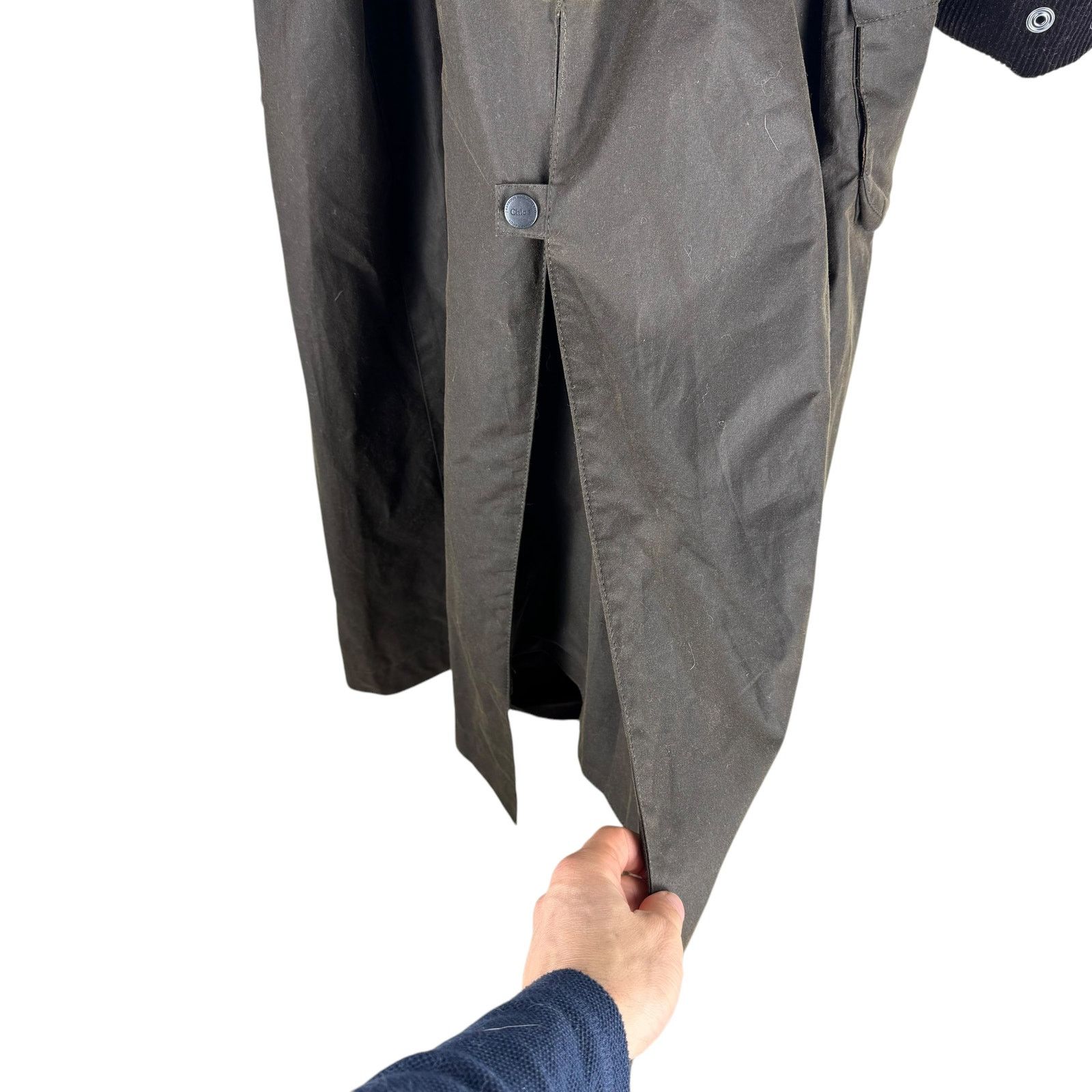 Chloe NEW Chloe X Barbour Dany Waxed Long Trench Coat Ruffles 12 Size XL / US 12-14 / IT 48-50 - 11 Thumbnail
