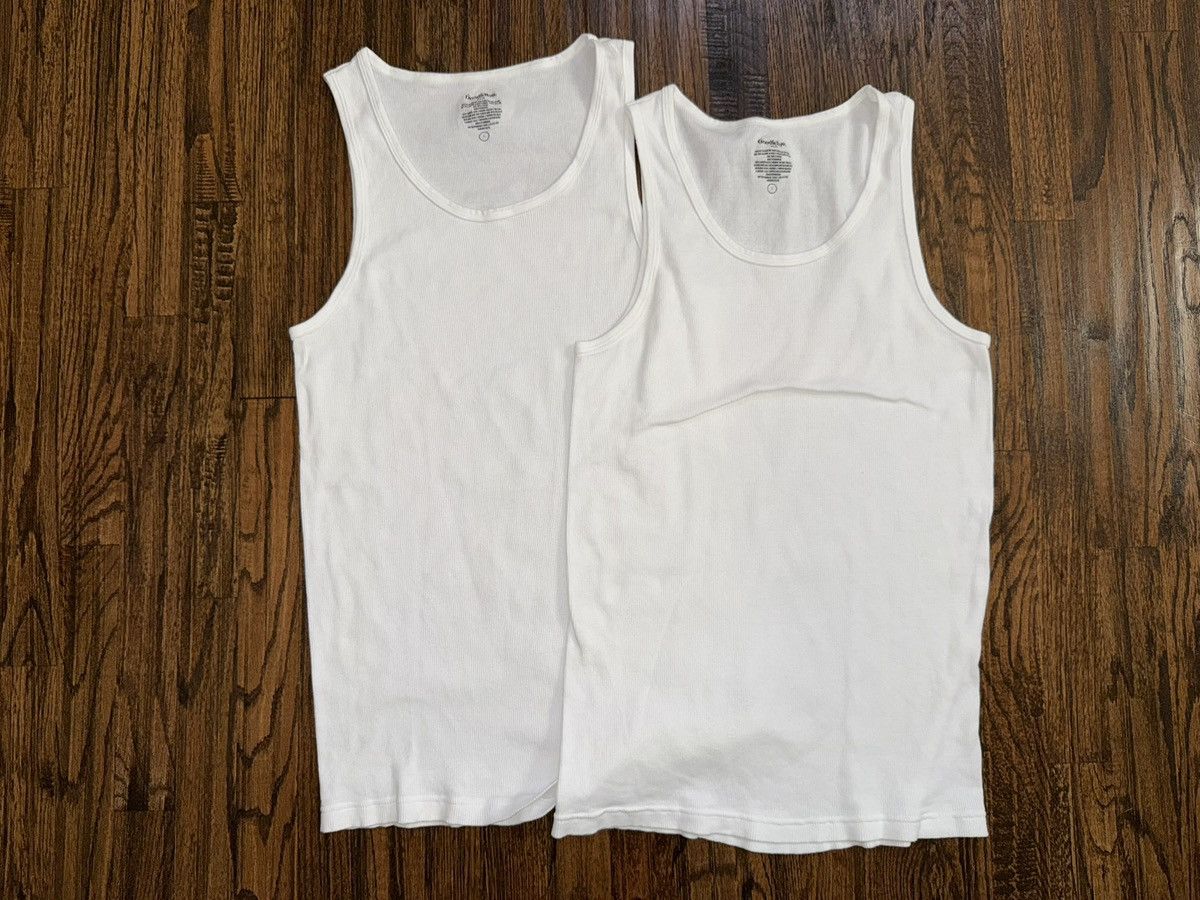 Uniqlo BUNDLE 2-Pack Goodfellow Tank Top White Undershirt Sz Large Size US L / EU 52-54 / 3 - 1 Thumbnail