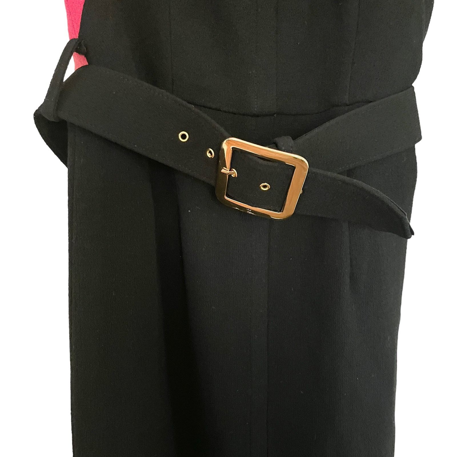 MILLY Milly Ella Belted Colorblock Knee Length Sheath Dress Size M / US 6-8 / IT 42-44 - 6 Thumbnail