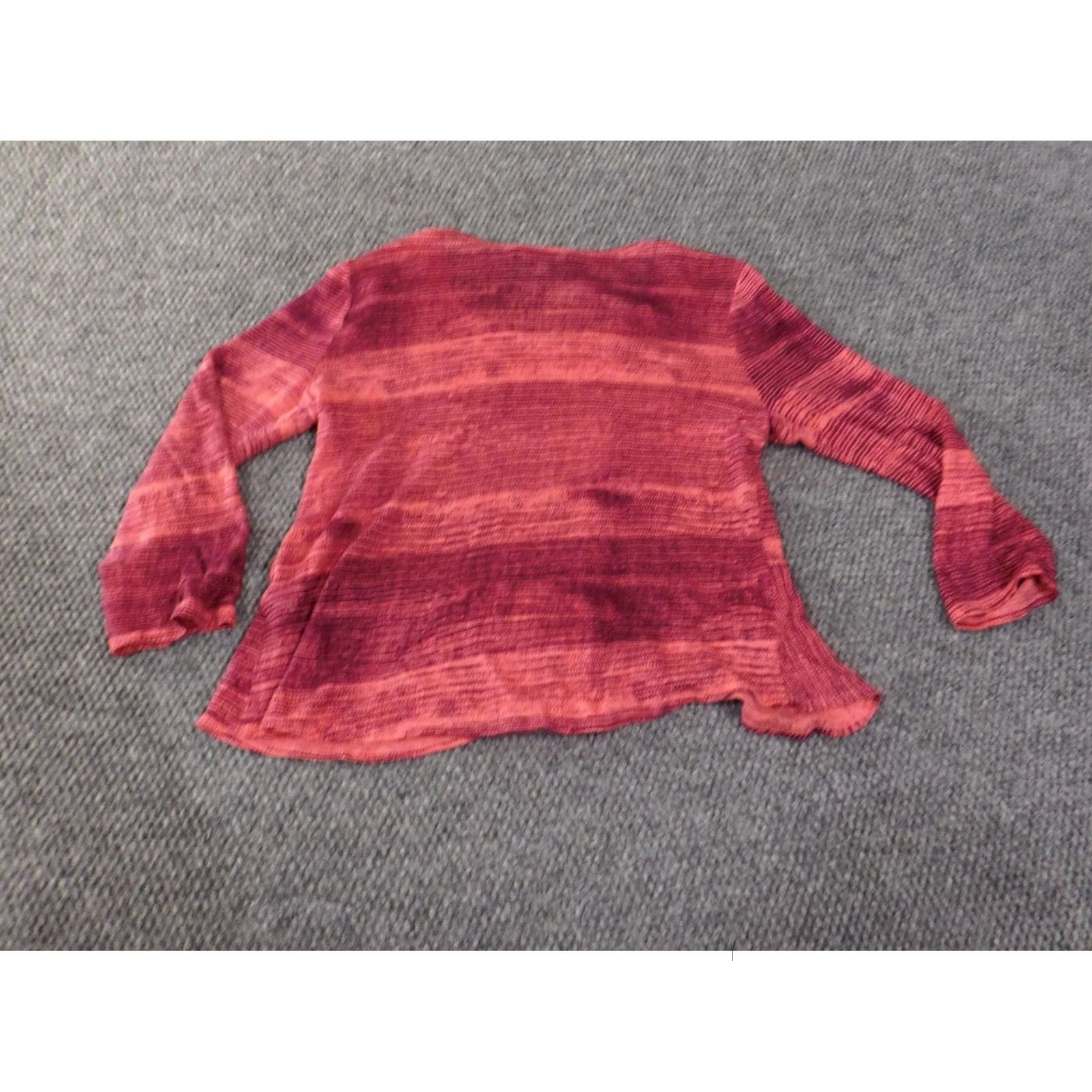Lucky Brand Lucky Brand Blouse Shirt Womens M Red Geometric Knit Linen Round Neck Pullover Casual Classic Stretch Vintage No Size M / US 6-8 / IT 42-44 - 7 Thumbnail