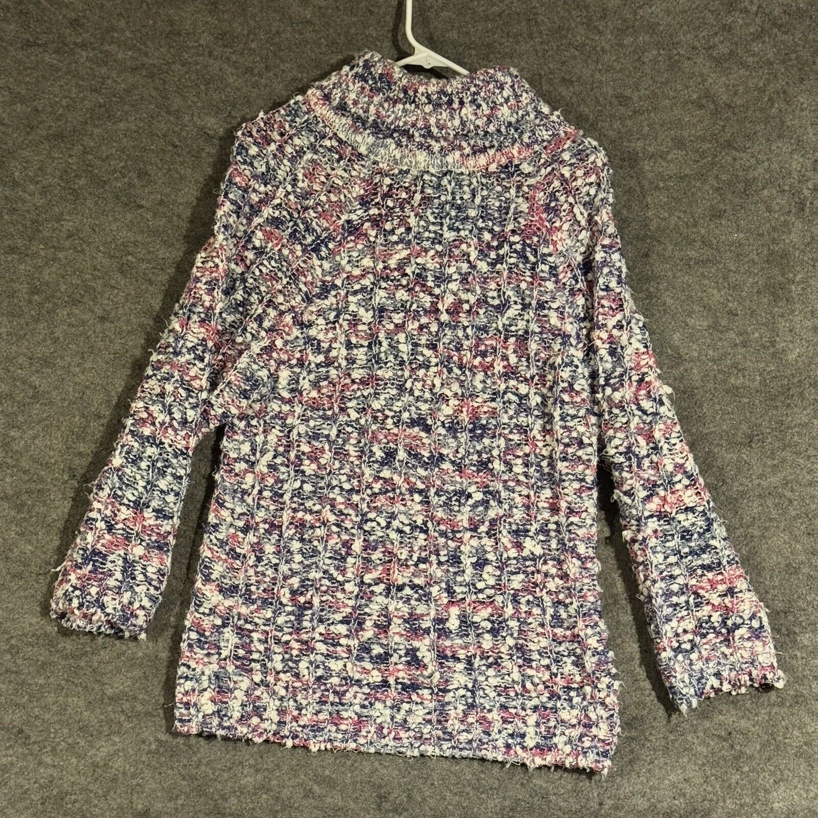 Gloria Vanderbilt Vintage 80s Sweater Womens L Popcorn Bouclé Knit Pastel Boho Size L / US 10 / IT 46 - 5 Thumbnail