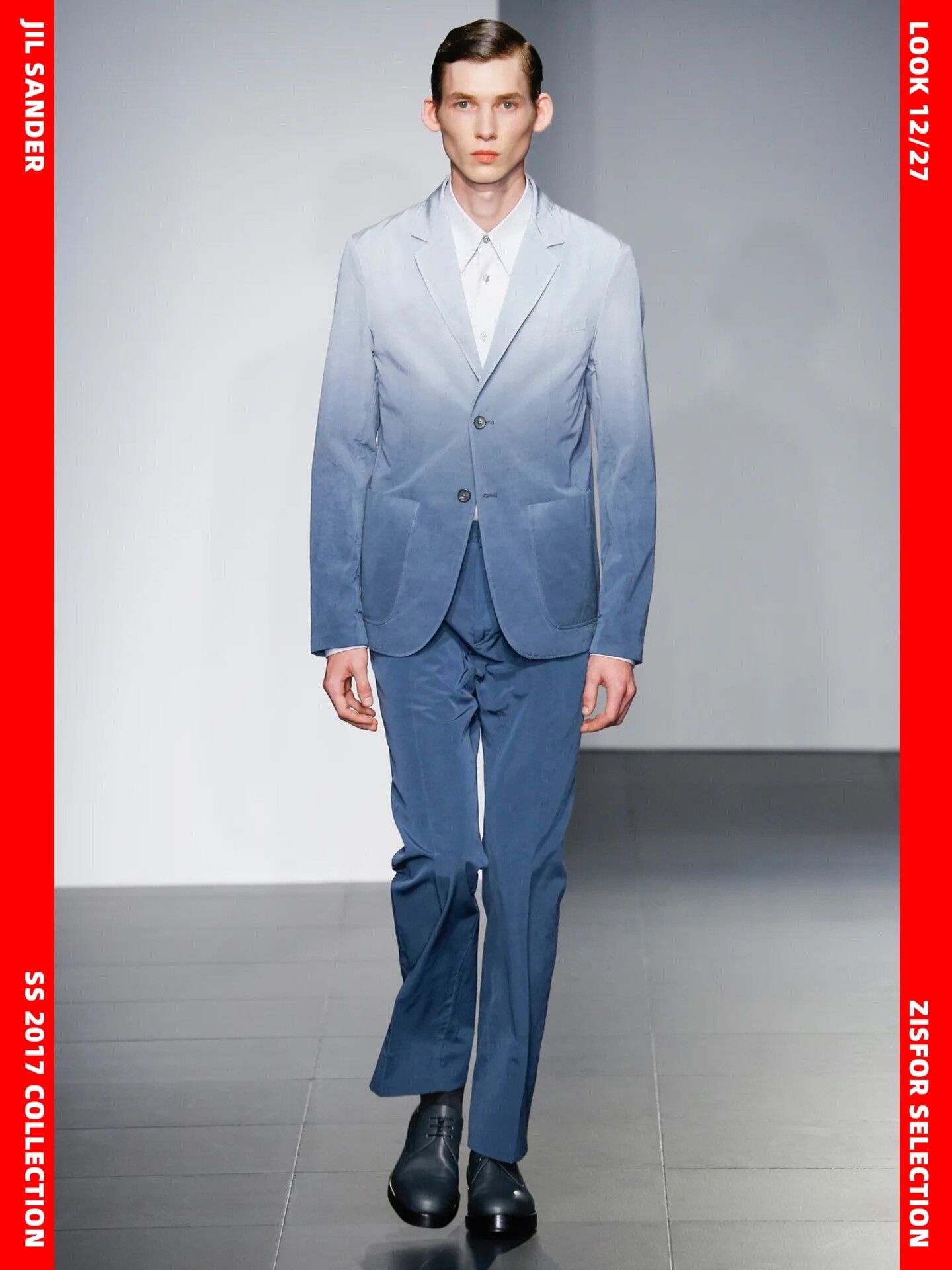 Jil Sander JIL SANDER Gradient Blue Blazer Size US M / EU 48-50 / 2 - 1 Thumbnail