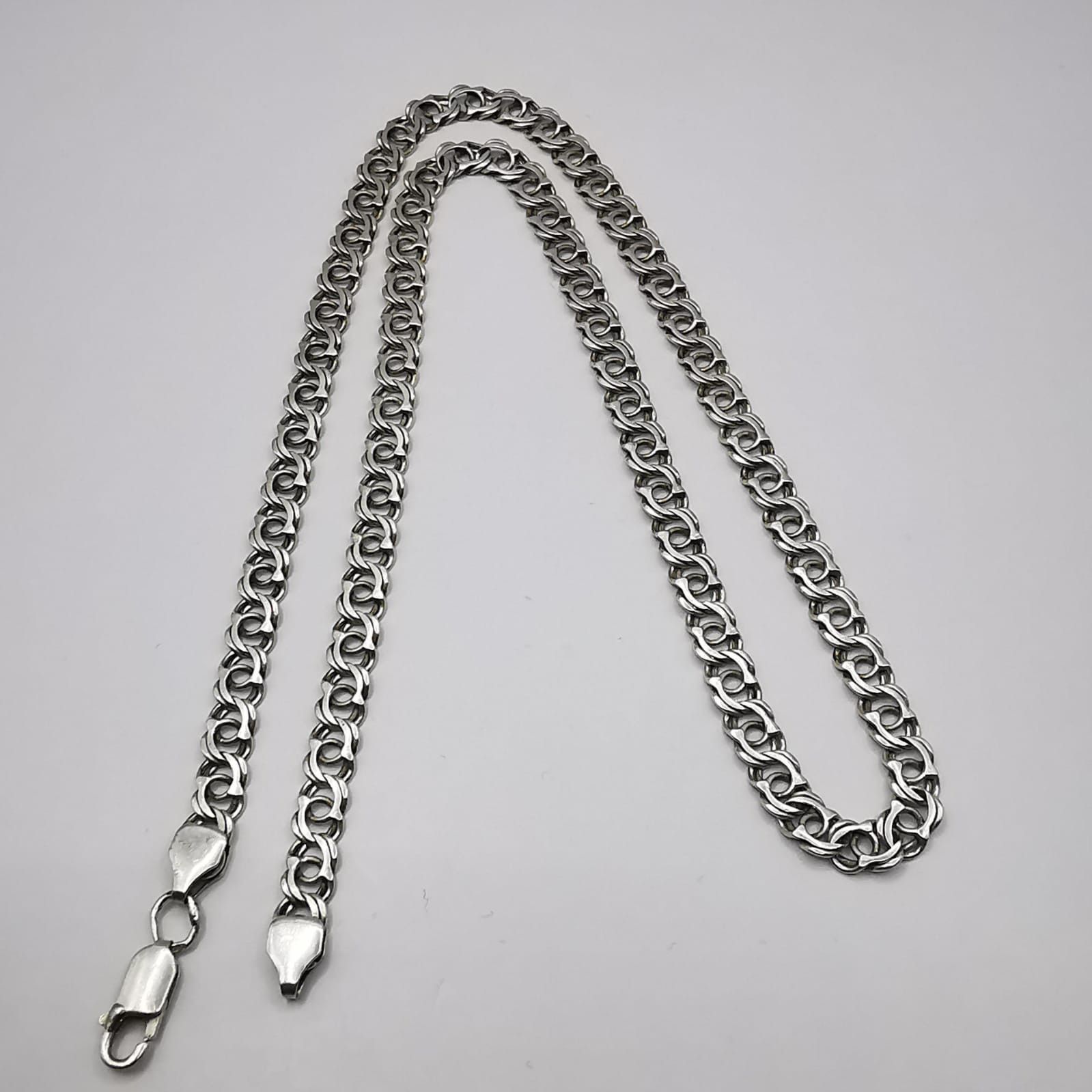 Sterling Silver Vintage Jewelry Chain, 925 Sterling Silver, Signed 20,63g Size ONE SIZE - 2 Thumbnail