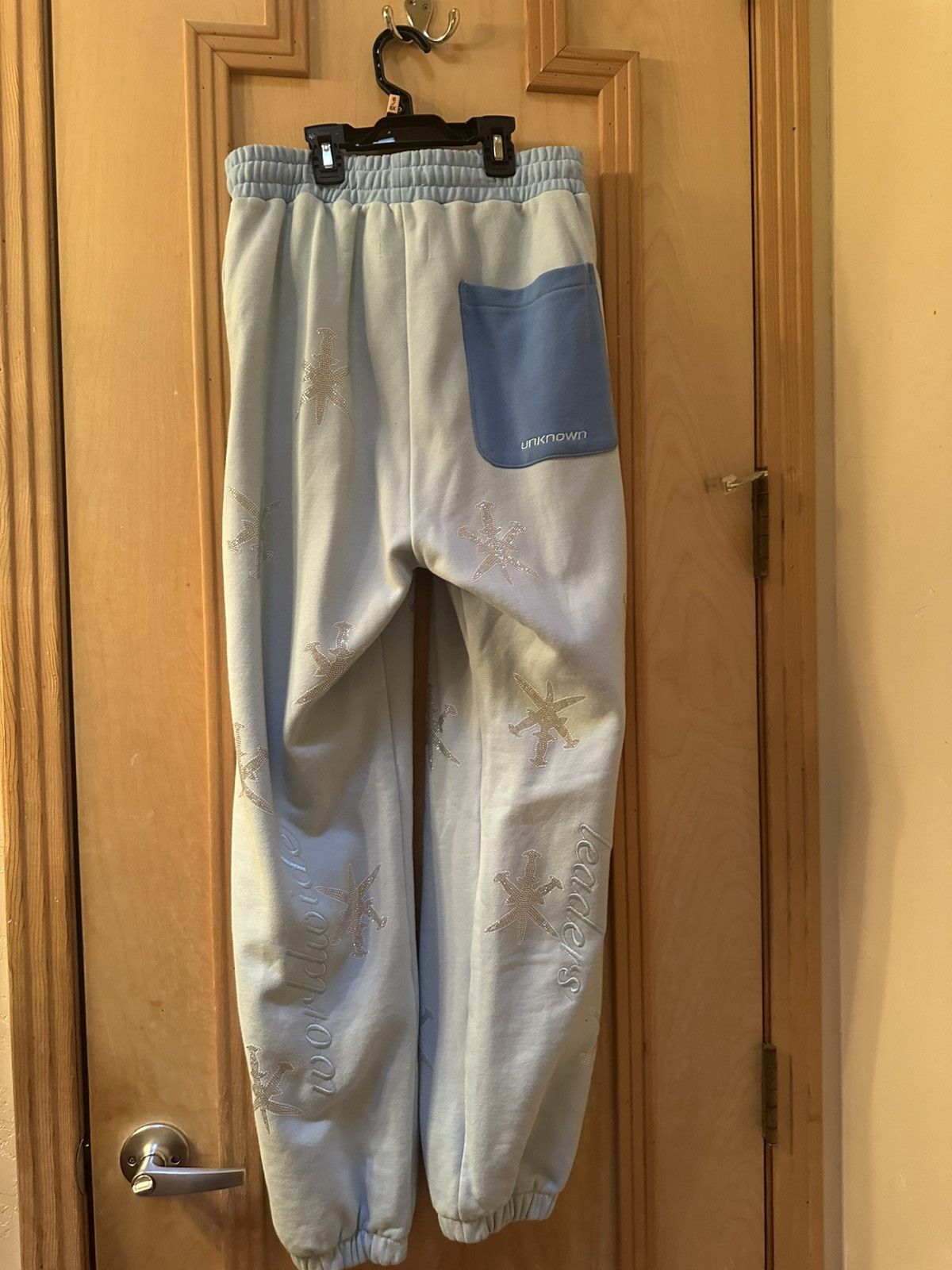 Unknown London Unknown London Blue Dagger Rhinestone Sweatpants Size US 29 - 2 Thumbnail