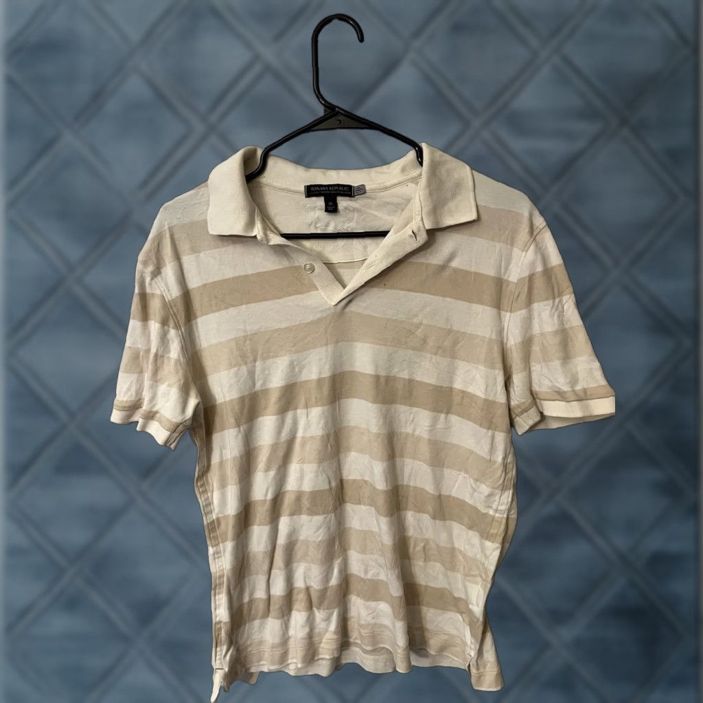 Banana Republic Banana Republic Polo Shirt Mens Short Sleeve M Multicolor Striped 100% Cotton Golf Preppy Luxury Touch Performance Shirt Size US M / EU 48-50 / 2 - 1 Thumbnail