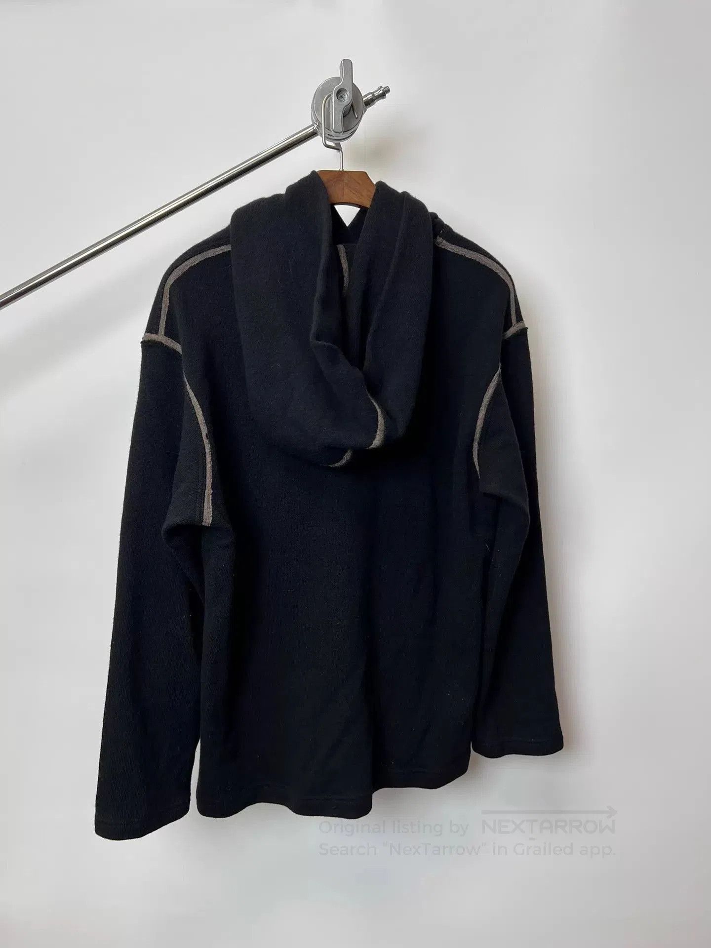 Yohji Yamamoto Black Cowl Neck Long Sleeve Hoodie. Size US L / EU 52-54 / 3 - 5 Thumbnail
