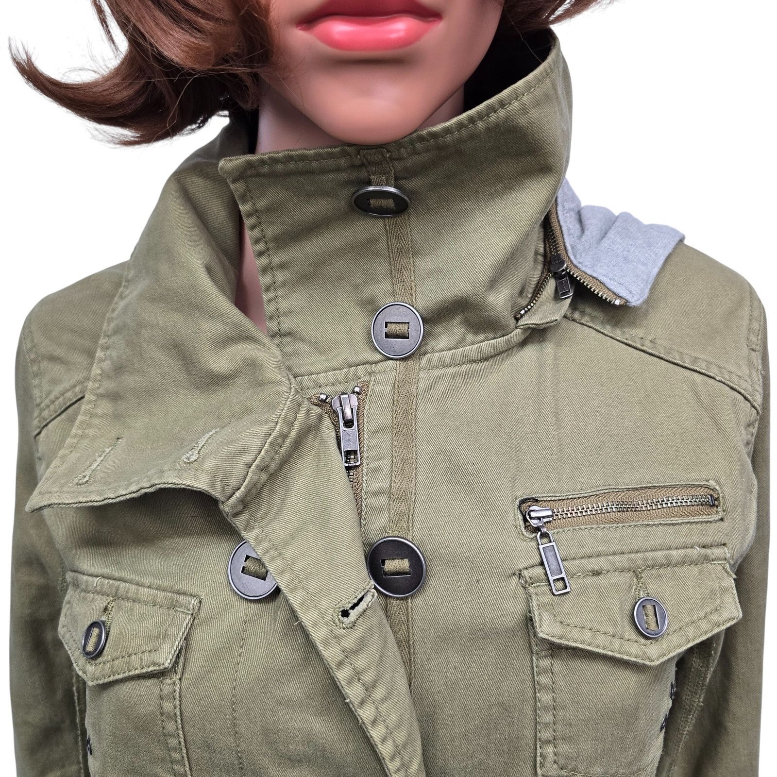 Hurley Hurley Hooded DoubleBreasted Military Jacket Full zip Button Size M / US 6-8 / IT 42-44 - 5 Thumbnail