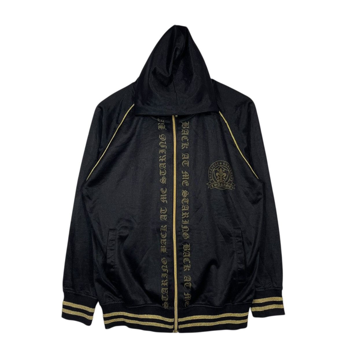 Vintage Vintage L’GARAGE Gothic Zip Hoodie Black Gold Cross Graphic Size US L / EU 52-54 / 3 - 1 Thumbnail