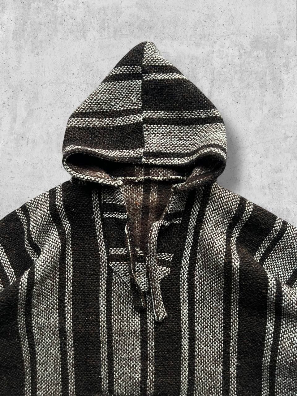 Vintage Baja Joe vintage knitted natural hoodie HANDMADE boxy Size US M / EU 48-50 / 2 - 5 Thumbnail