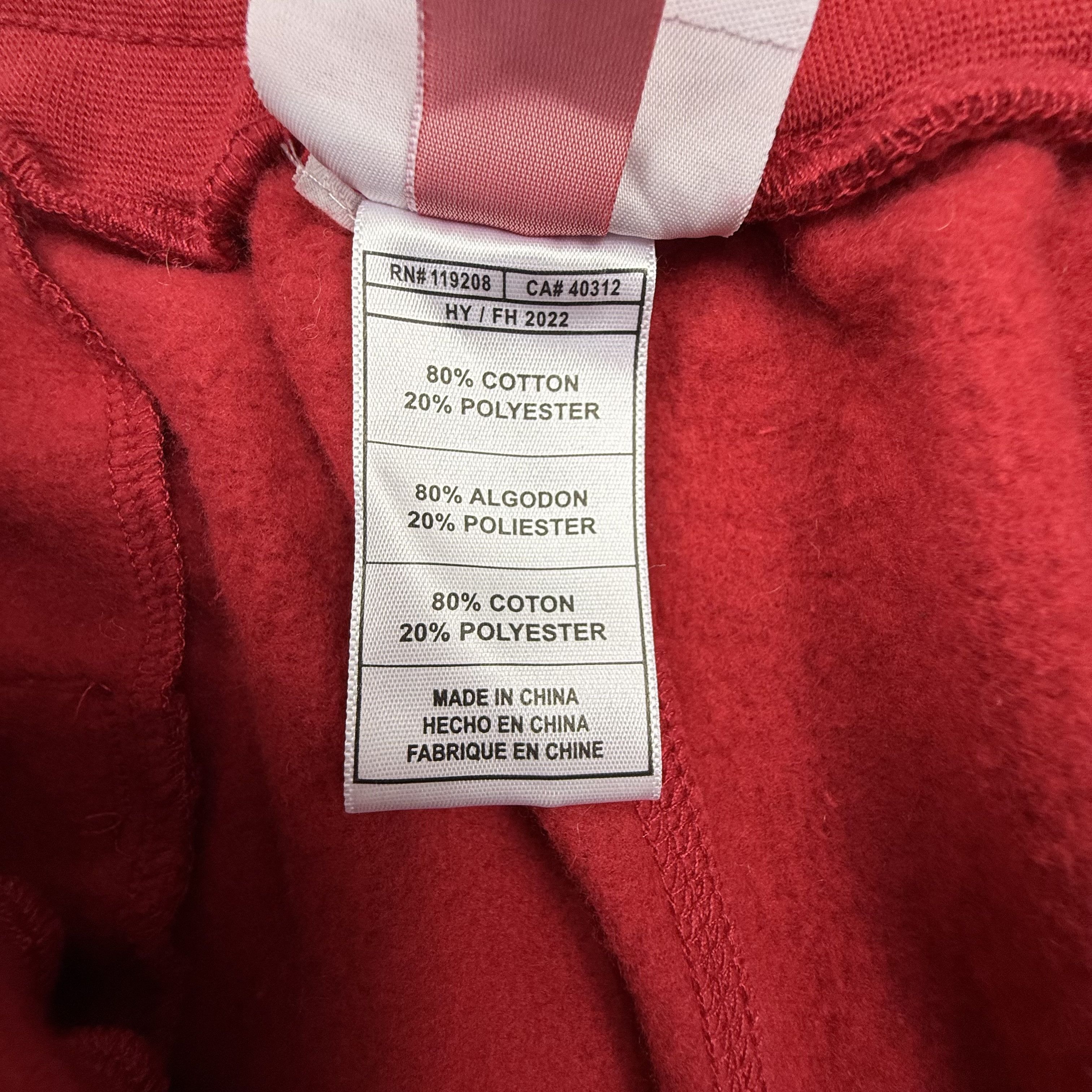Mitchell & Ness Mitchell & Ness Mens XL Red Fleece Jogger Sweatpants Size US 40 / EU 56 - 6 Thumbnail