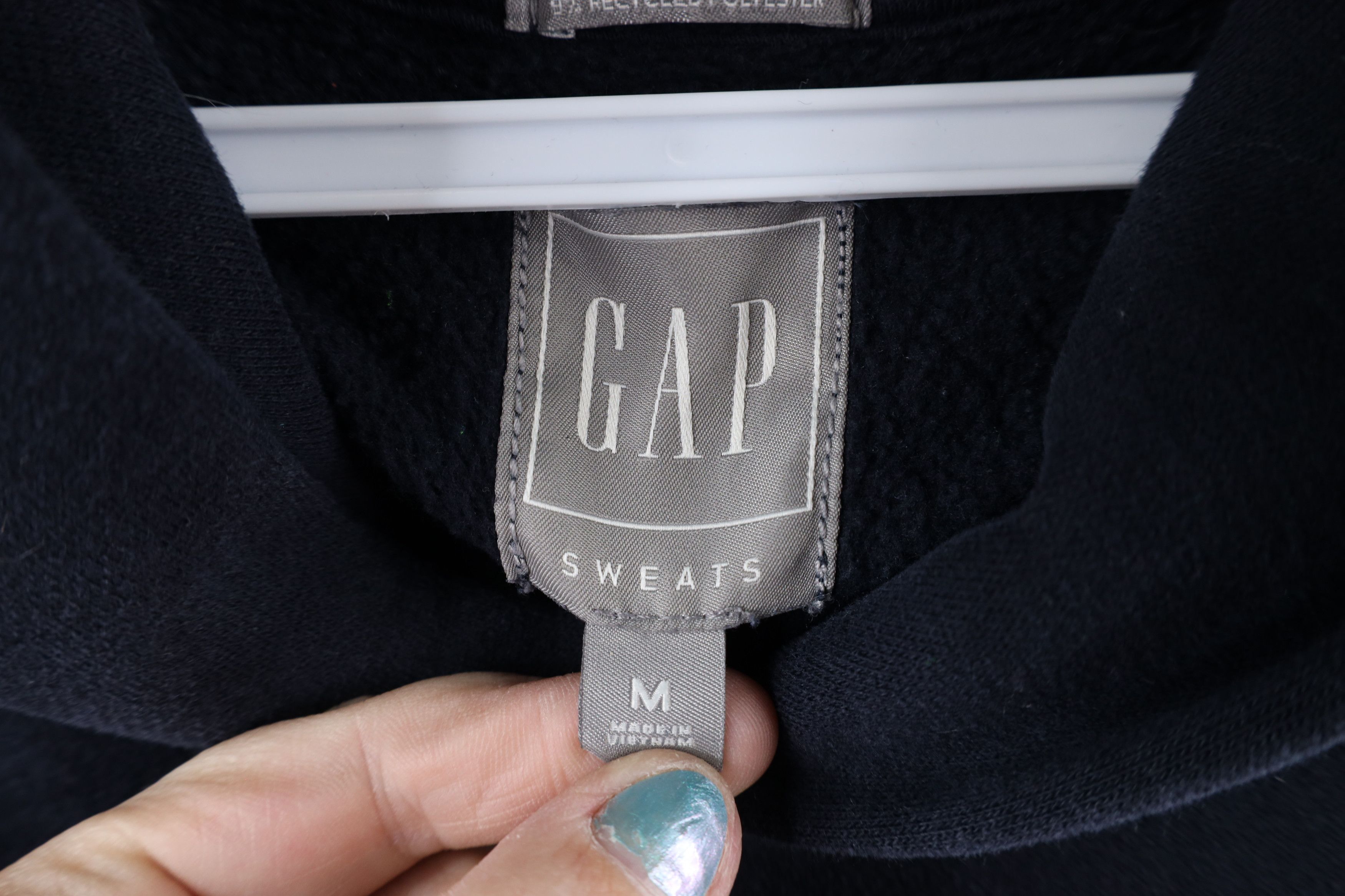 Gap Vintage Gap Sweats Faded Blank Hoodie Sweatshirt Navy Blue Size US M / EU 48-50 / 2 - 7 Thumbnail