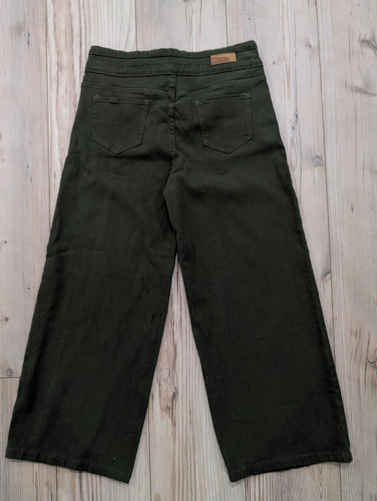 Other Wide Leg High-Waist Pants in Olive Green Size 40" / US 18 - 3 Thumbnail