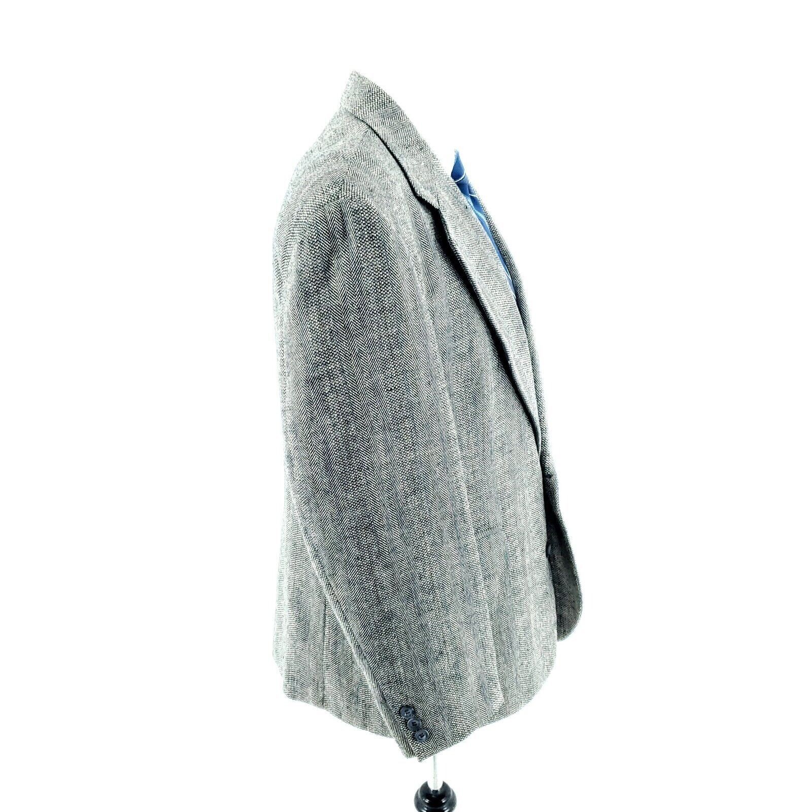Haggar Haggar Imperial Tweed Wool 2 Button Sport Coat 42S Cream Her Size 42S - 6 Thumbnail