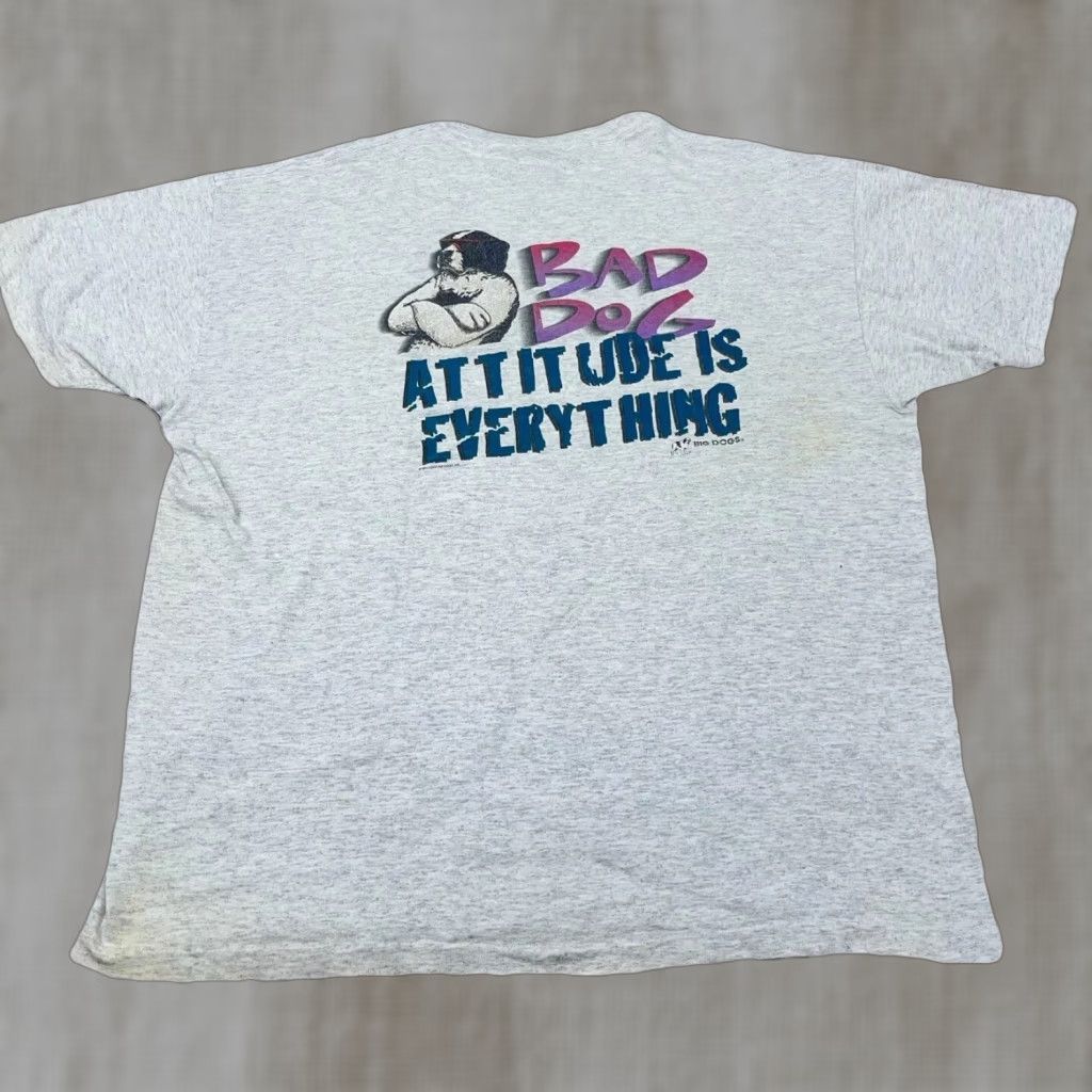 Big Dogs VINTAGE Big Dogs Graphic Tee Men XL Gray Single Stitch 90s Retro USA Size US XL / EU 56 / 4 - 1 Thumbnail