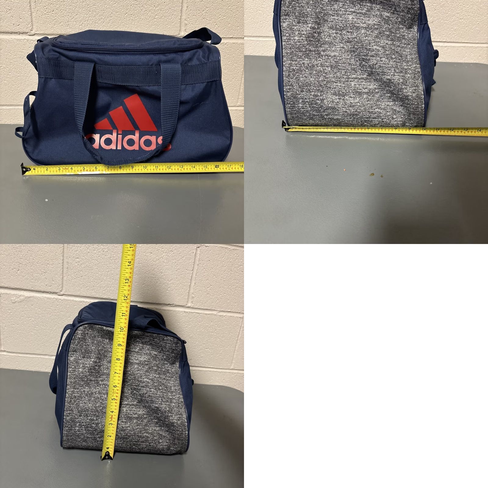 Adidas ADIDAS Weekend Duffel Gym Bag Blue Gray Red Womens Gym Bag Red Gray Polyester Weekend Duffel Adidas Size ONE SIZE - 8 Thumbnail