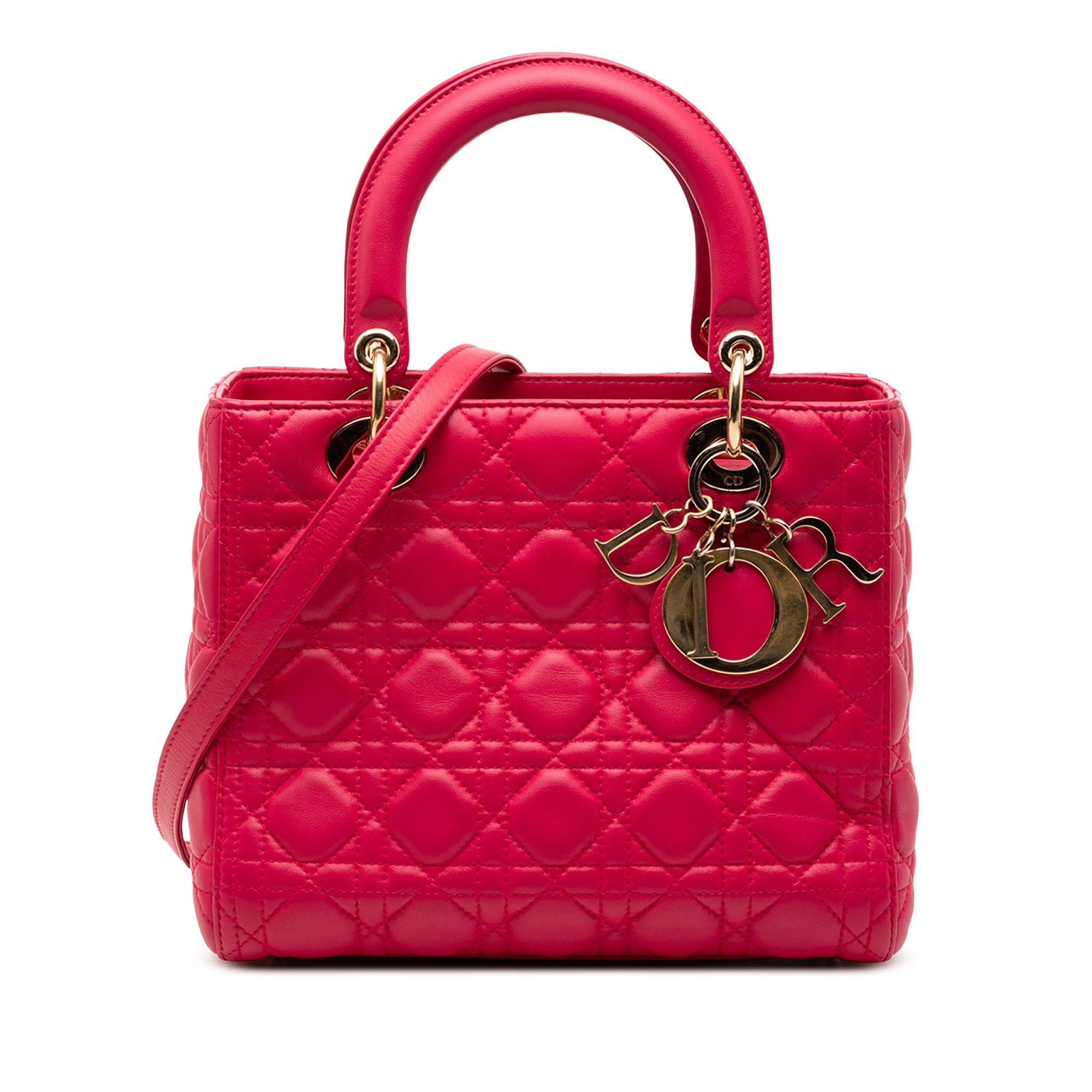 Dior Dior Medium Lambskin Cannage Lady Dior Size ONE SIZE - 1 Thumbnail
