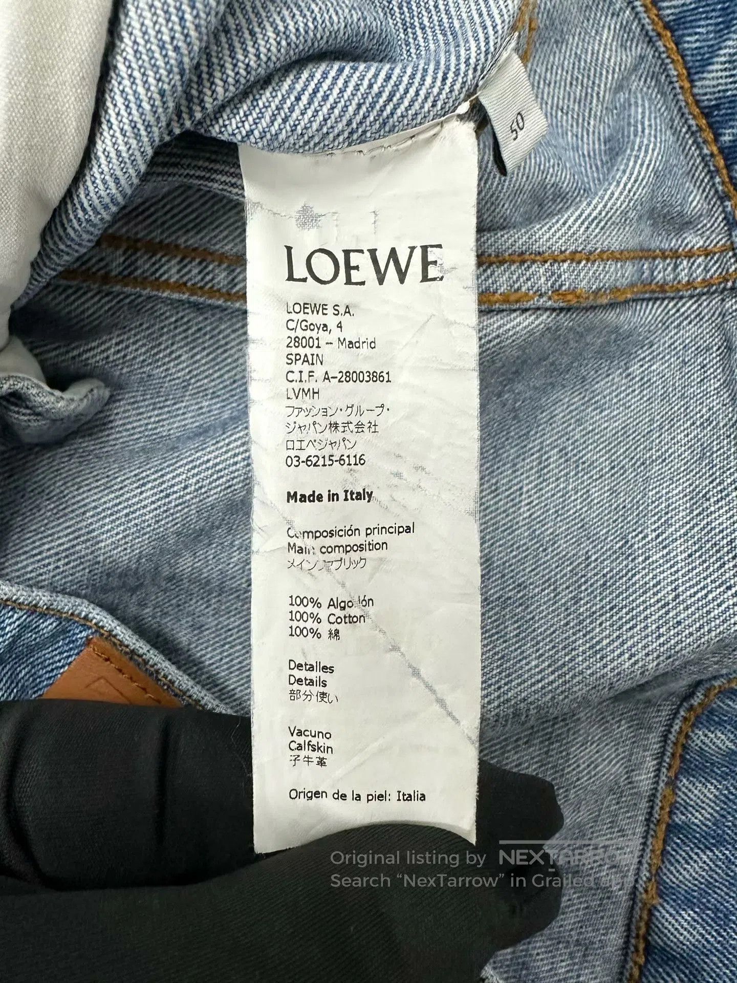 Loewe Loewe Blue Vintage Washed Small Logo Denim Jacket| Size US M / EU 48-50 / 2 - 6 Thumbnail
