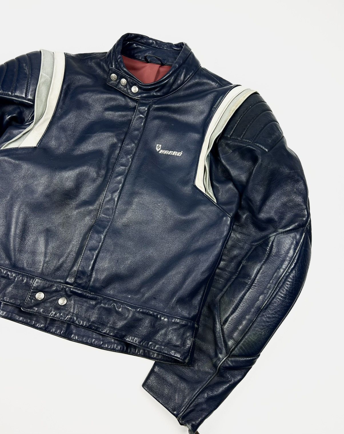 Vintage Rare Vintage 80s Harro Racing Leather Jacket Avantgarde Size US L / EU 52-54 / 3 - 3 Thumbnail