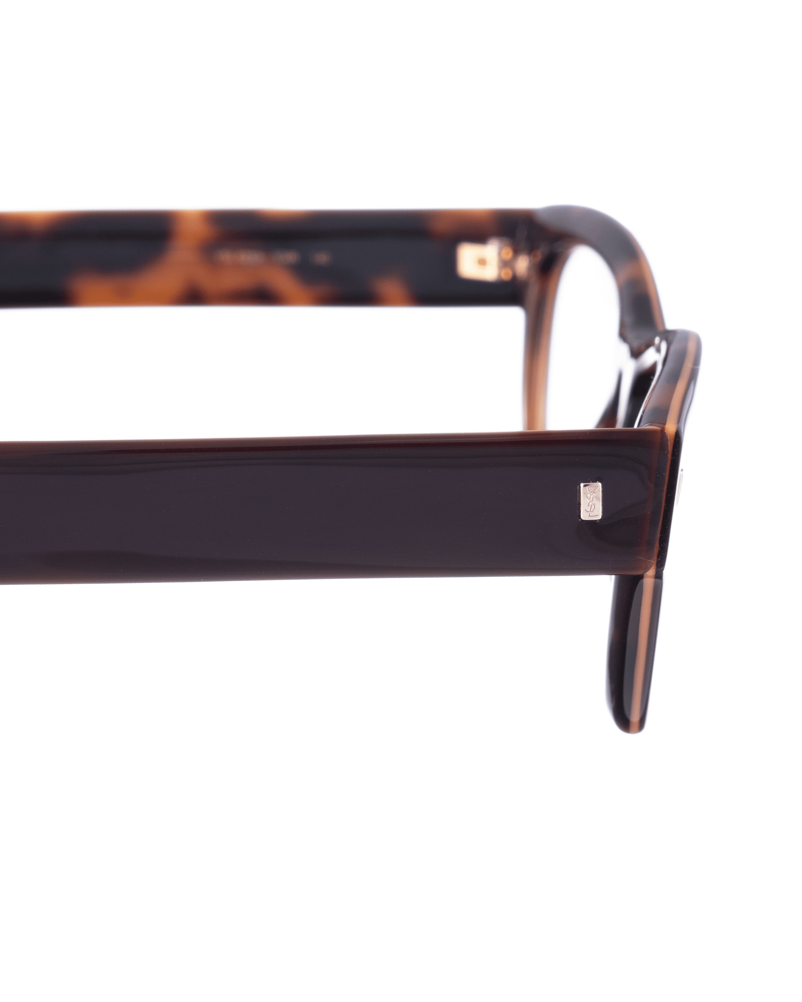 Saint Laurent Paris Yves Saint Laurent 00s Brown Animal Print Plastic Glasses Size ONE SIZE - 3 Thumbnail
