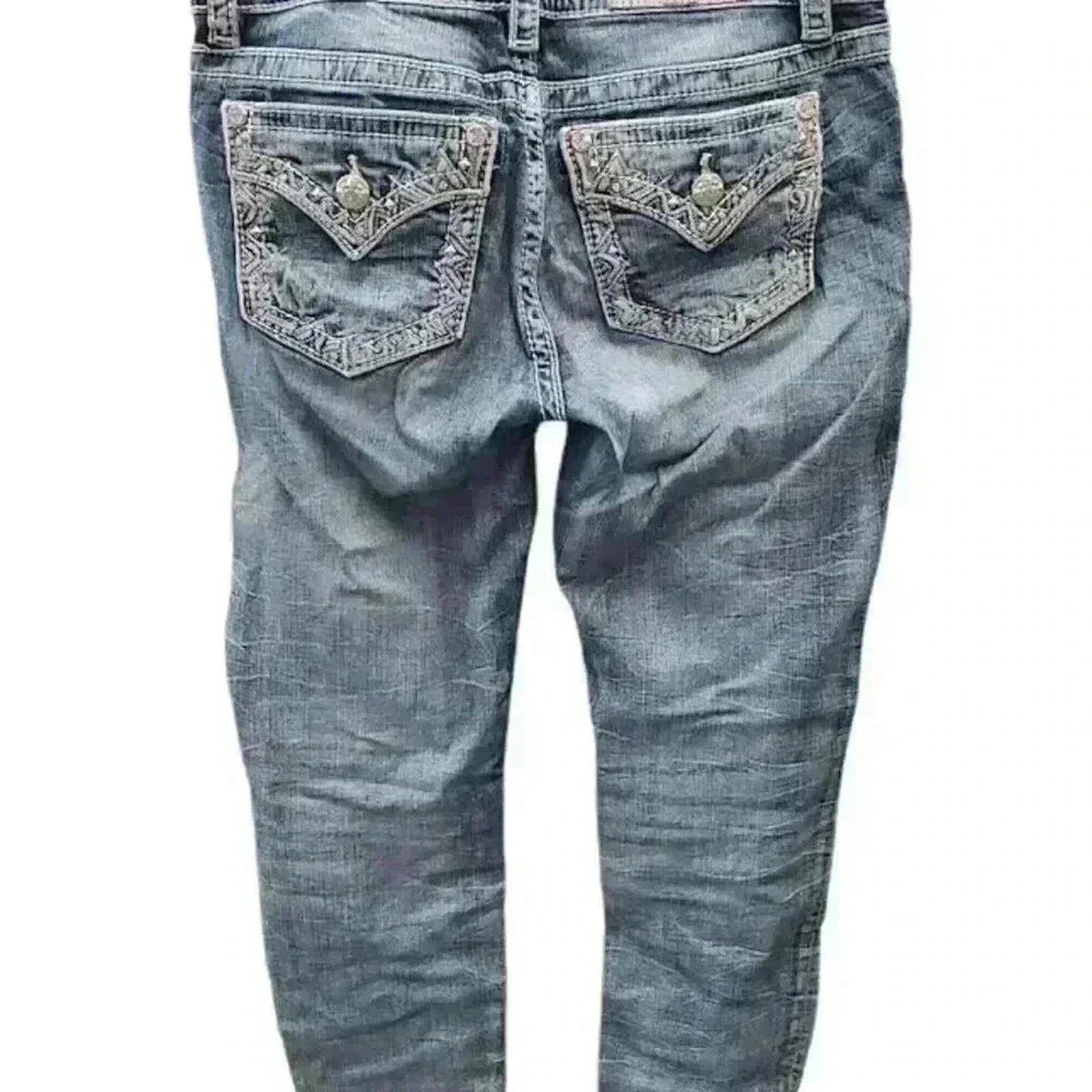 Other Miss Me Blue Cotton Blend Ankle Jeans Women's Size 27x35 Size 27" / US 4 / IT 40 - 2 Thumbnail