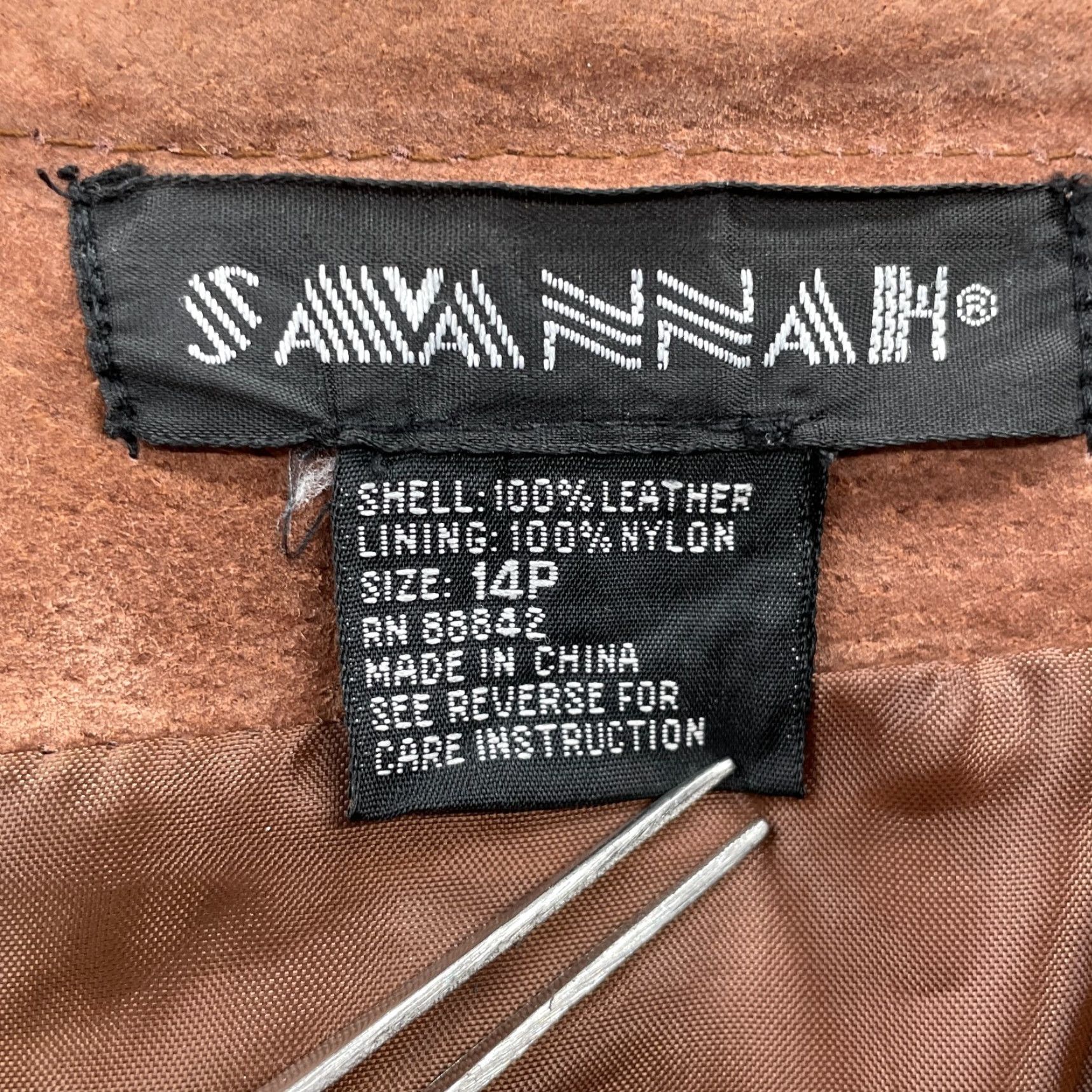 Vintage Savannah Skirt Women 14P Brown Leather Suede Straight Corpcore Boho Western 70s Vintage No Size 36" / US 14 / IT 50 - 5 Thumbnail