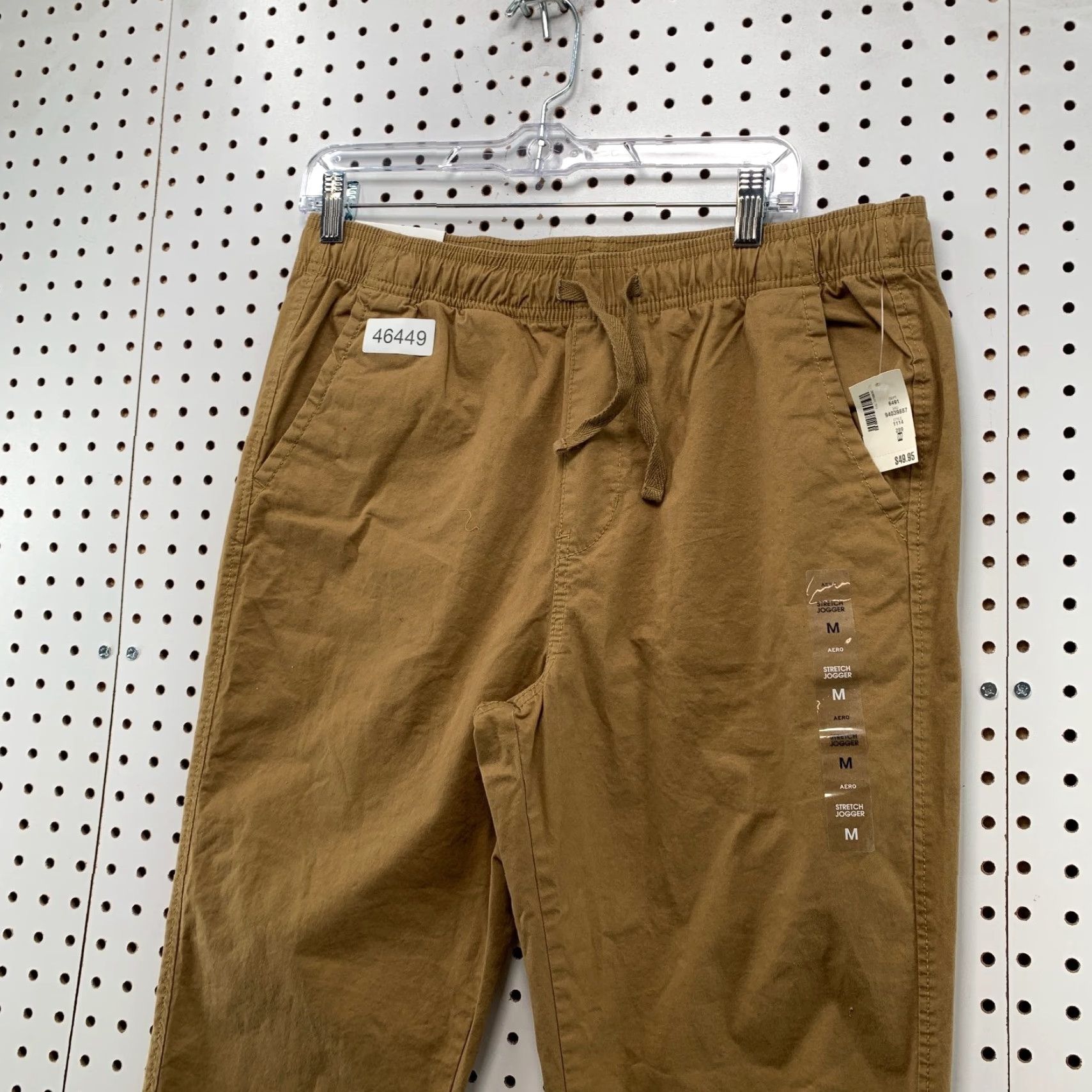 Vintage Aéropostale Joggers Pants Mens M 34x28 Stretch Elastic Waist Tan Brown Casual Slim Front Pocket Slit 34x28 Jogger Size US 31 - 6 Thumbnail