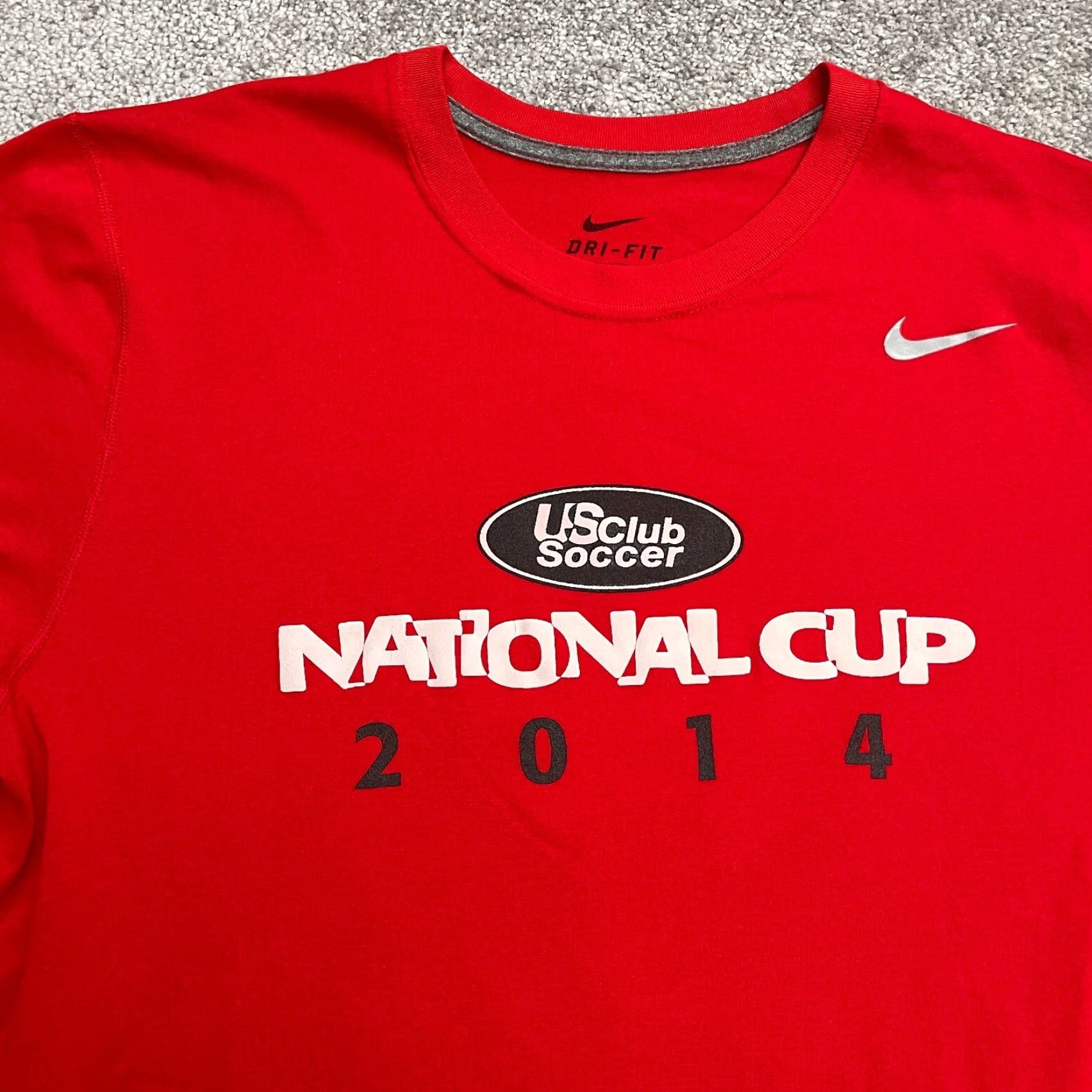 Nike Nike Dri-Fit US Club Soccer National Cup 2014 T-Shirt Mens Large Red Active Tee Size US L / EU 52-54 / 3 - 3 Thumbnail