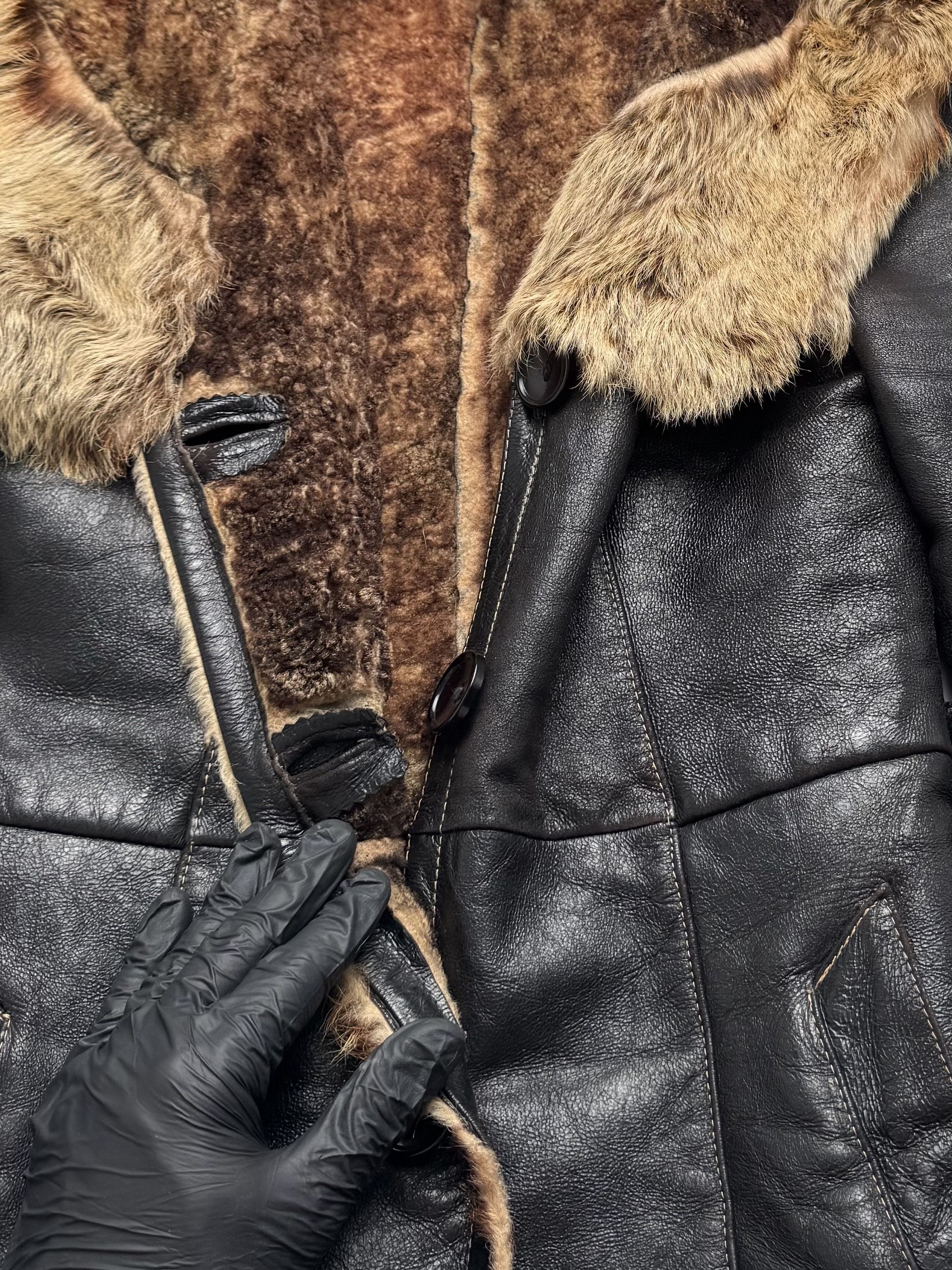 Vintage Vintage Real Sheepskin Hooded Coat With Belted (B550)E2D15 Size S / US 4 / IT 40 - 10 Thumbnail
